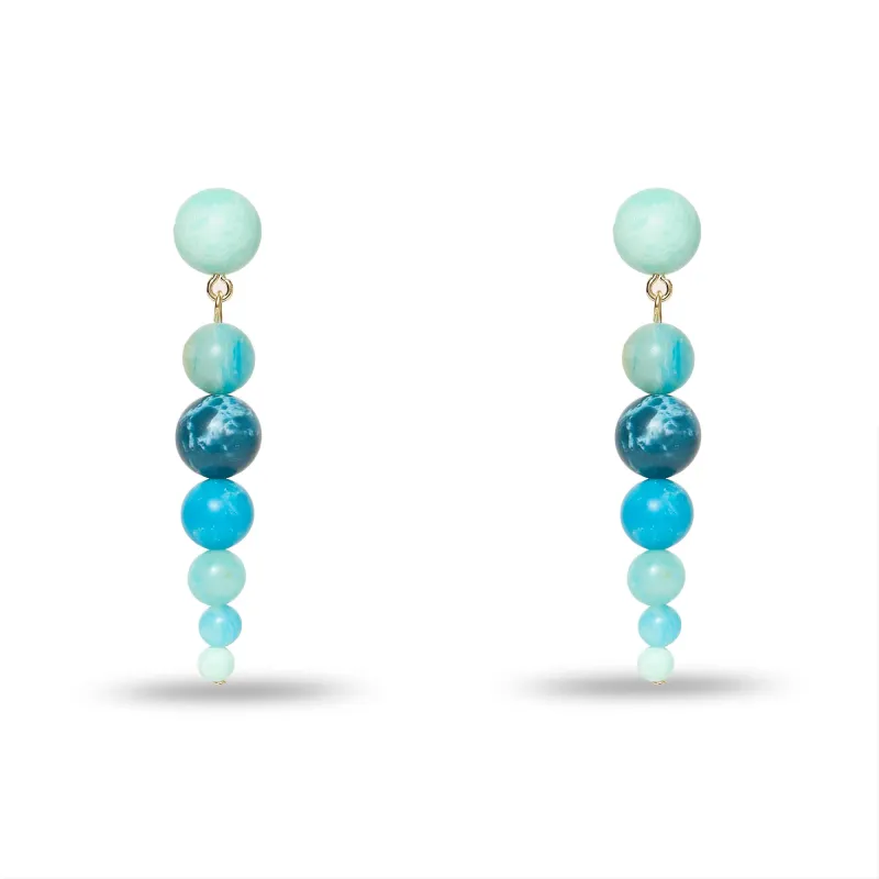 SEAFOAM SPRAY RIVIERA LINEAR DROP EARRINGS sold by Lele Sadoughi