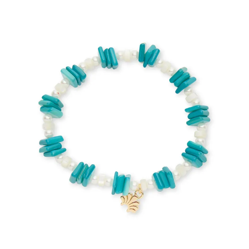 TURQ PEAR BEACH CLUB STRETCH BRACELET sold by Lele Sadoughi