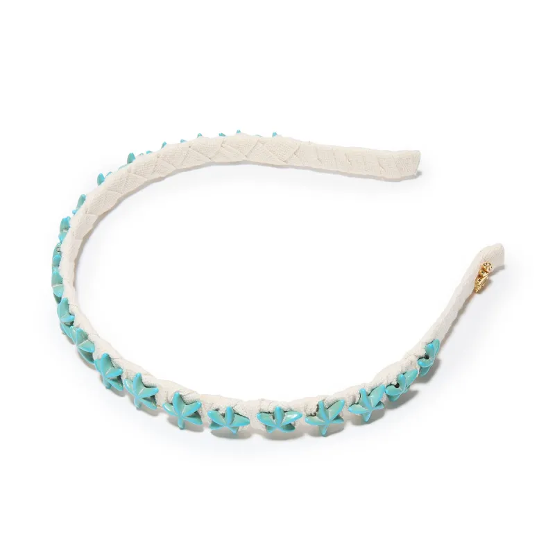 TURQUOISE STARFISH STRAND HEADBAND sold by Lele Sadoughi