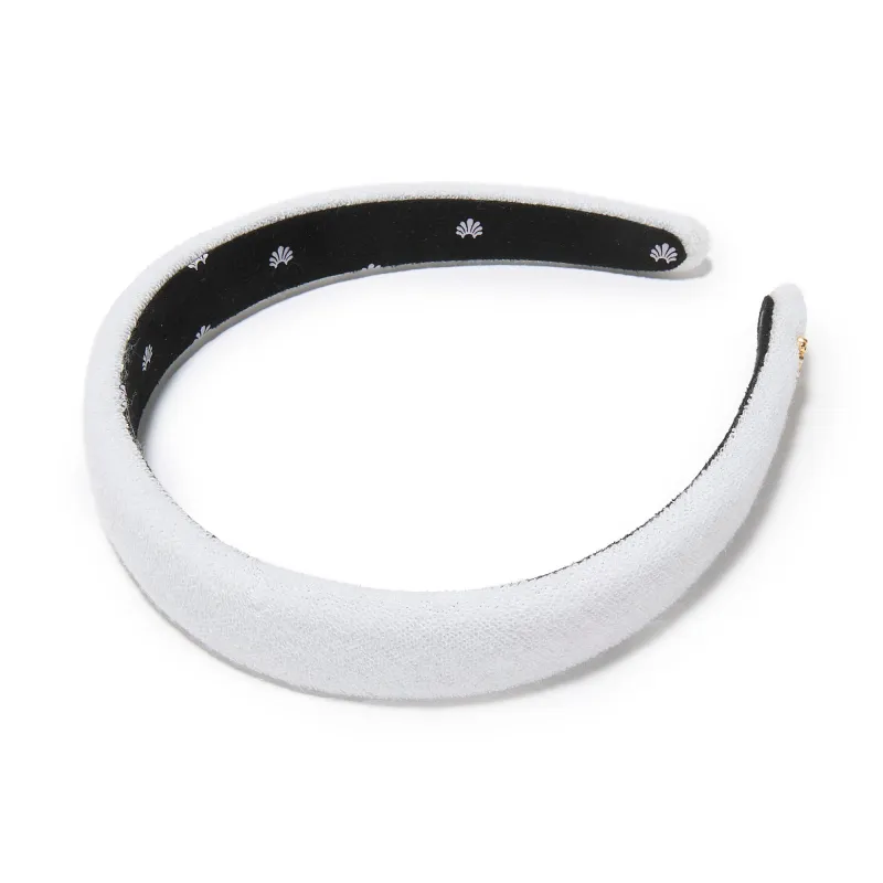 WHITE CHARLOTTE TERRY HEADBAND sold by Lele Sadoughi