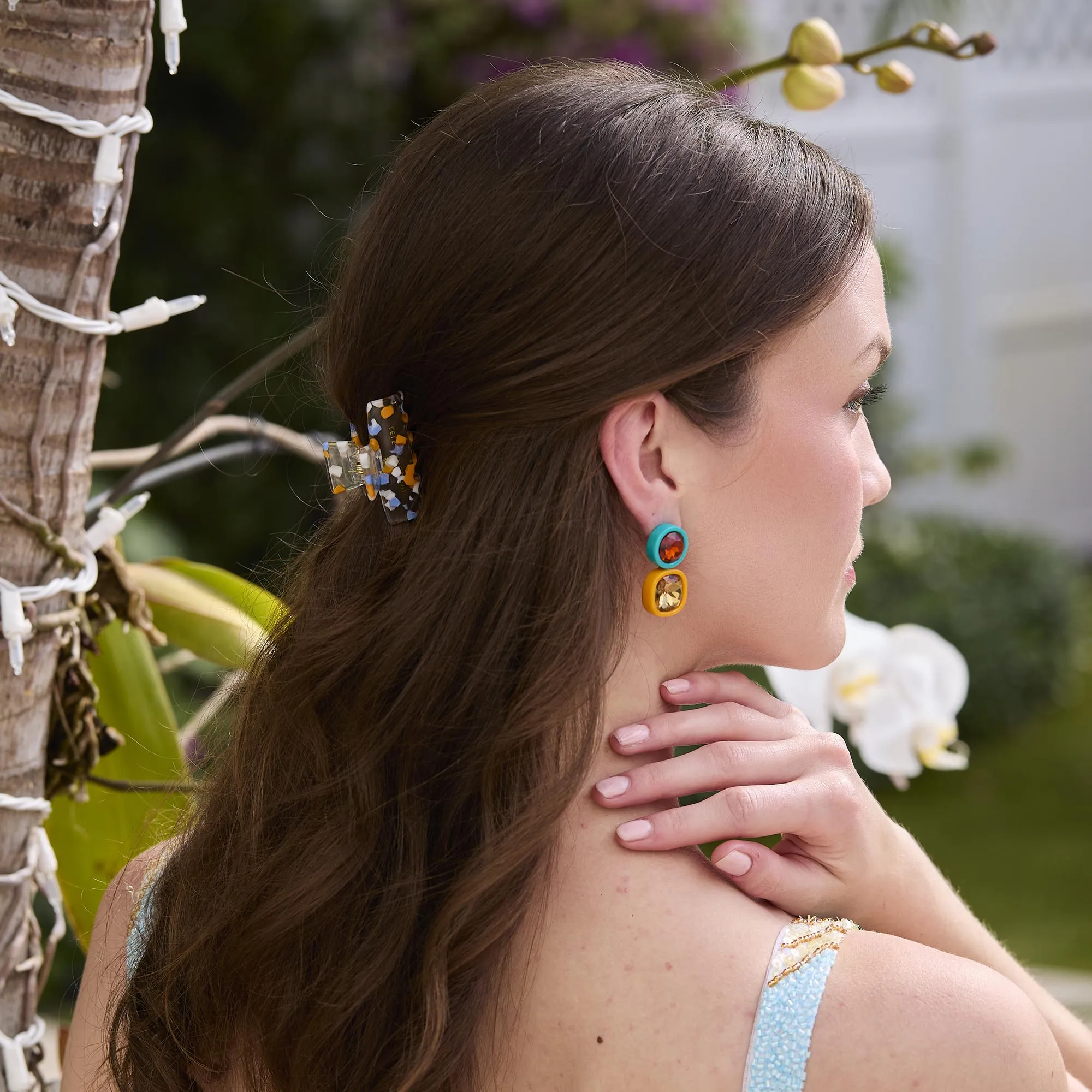 CLEMENTINE TIDE MINI SPRINKLE CLAW CLIP sold by Lele Sadoughi product image thumbnail 4