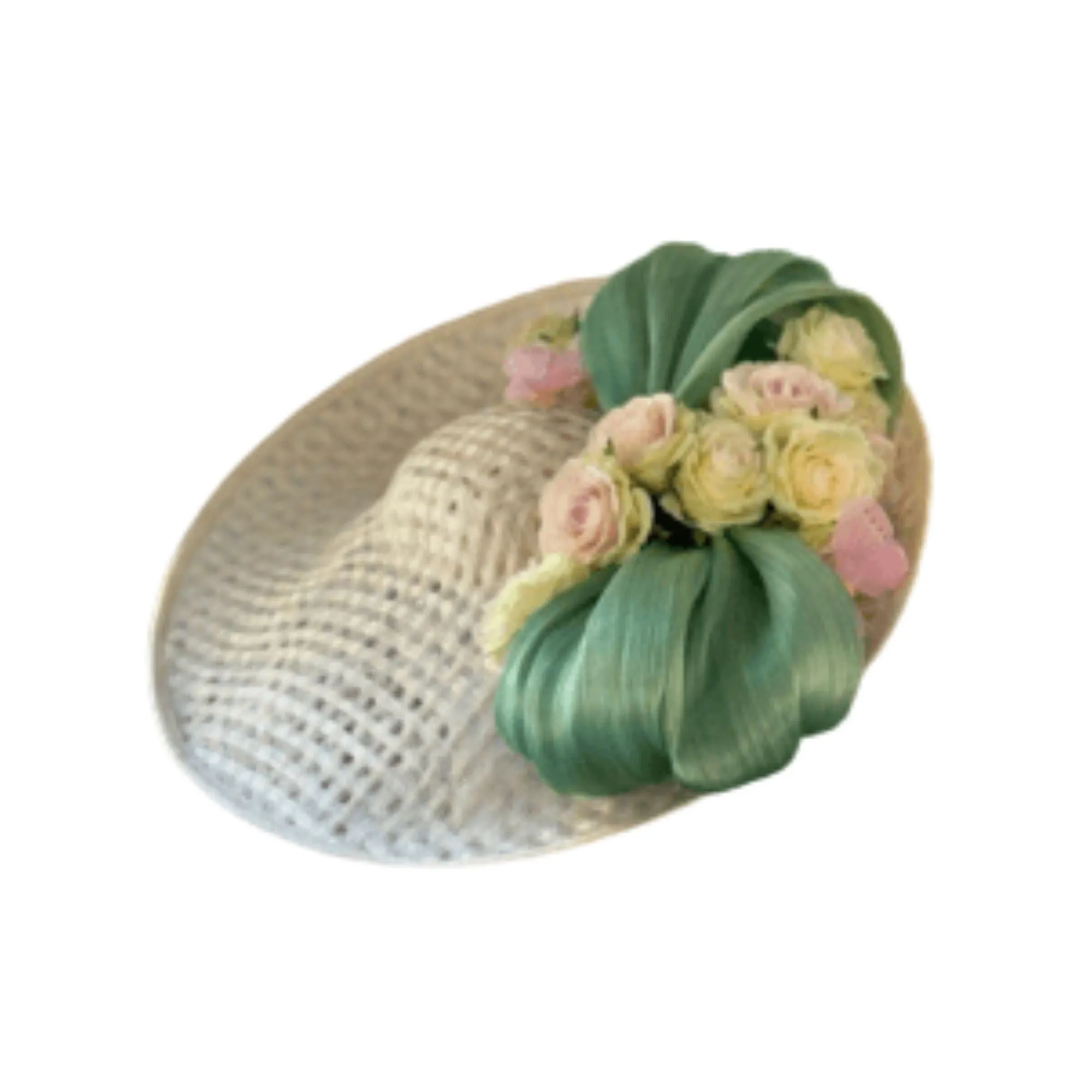 IVORY ROSE GARDEN FASCINATOR sold by Lele Sadoughi