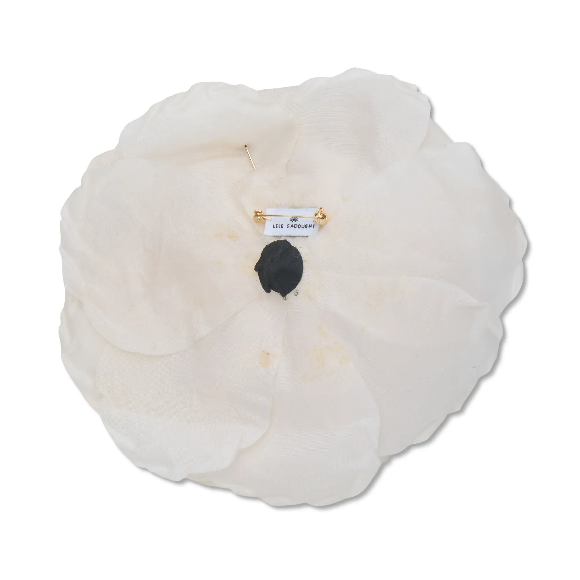 BROWN GOLD LAYERED SCULPTED FLORAL BROOCH sold by Lele Sadoughi product image thumbnail 2