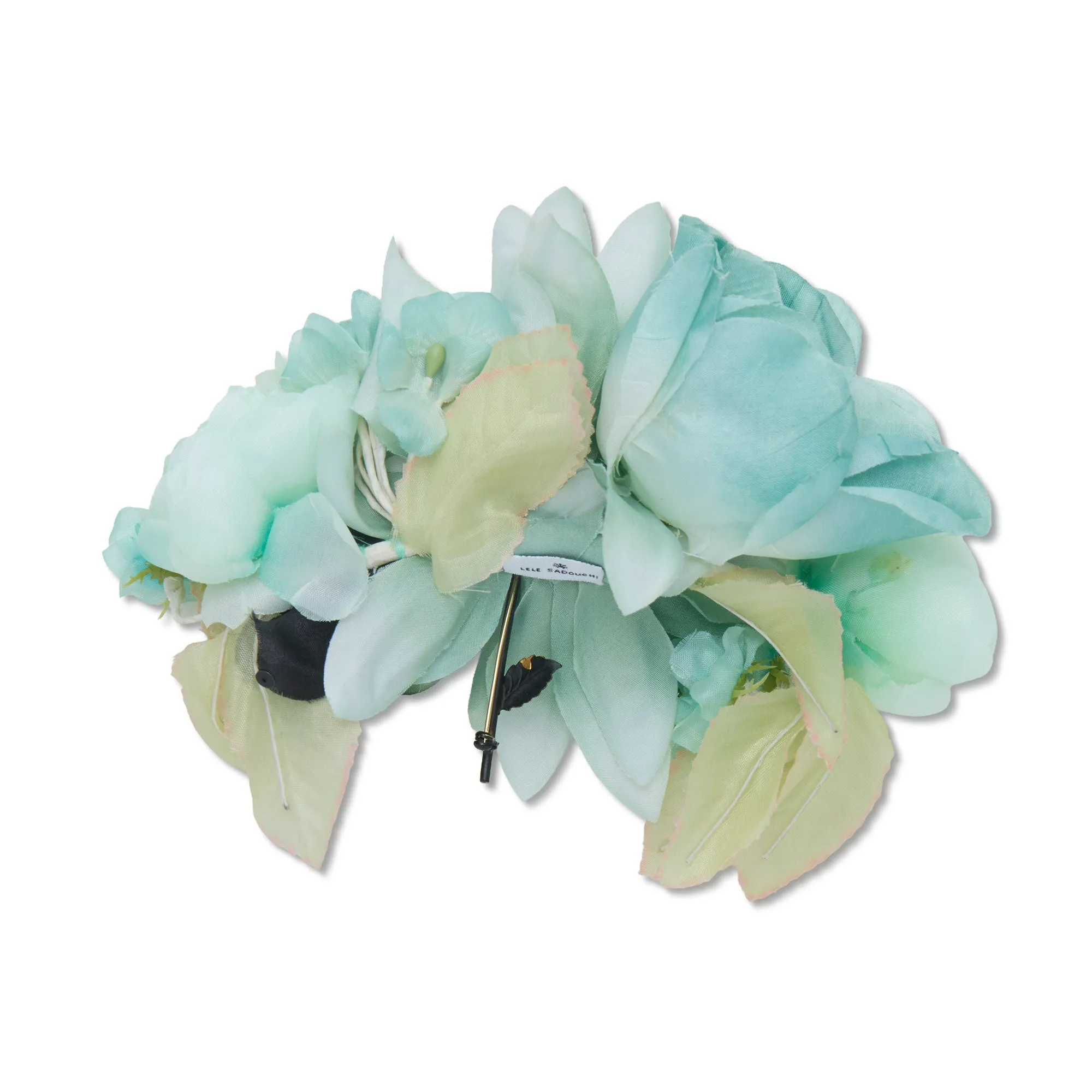 TEAL SCULPTED BOUQUET BROOCH sold by Lele Sadoughi product image thumbnail 2