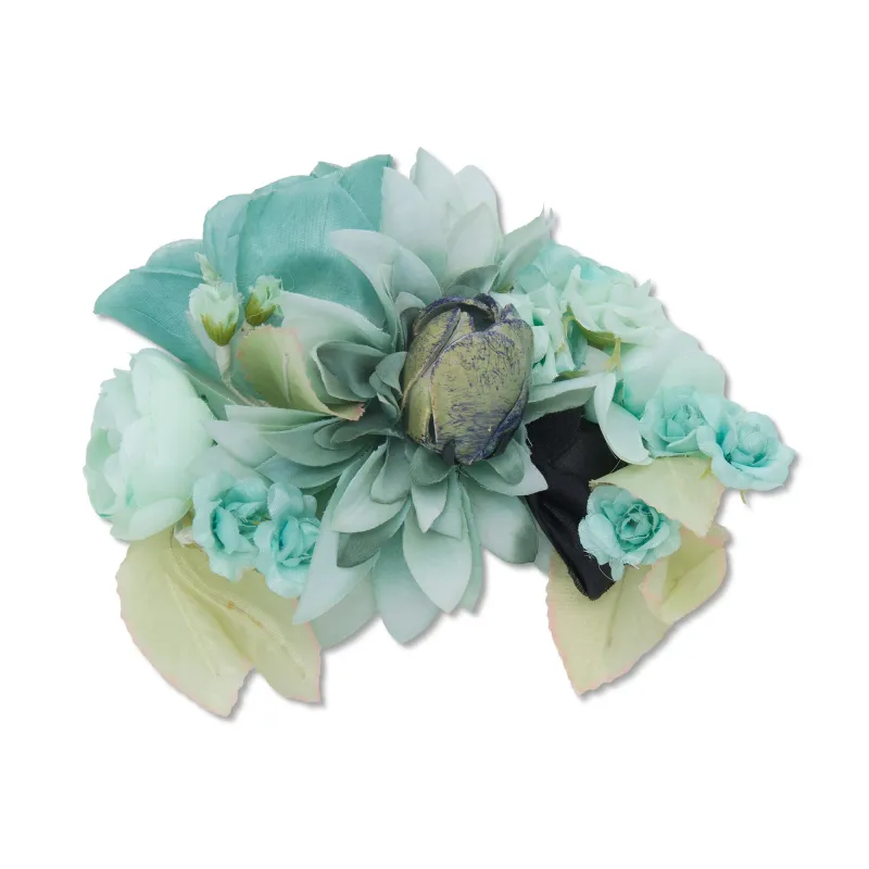 TEAL SCULPTED BOUQUET BROOCH made by Lele Sadoughi
