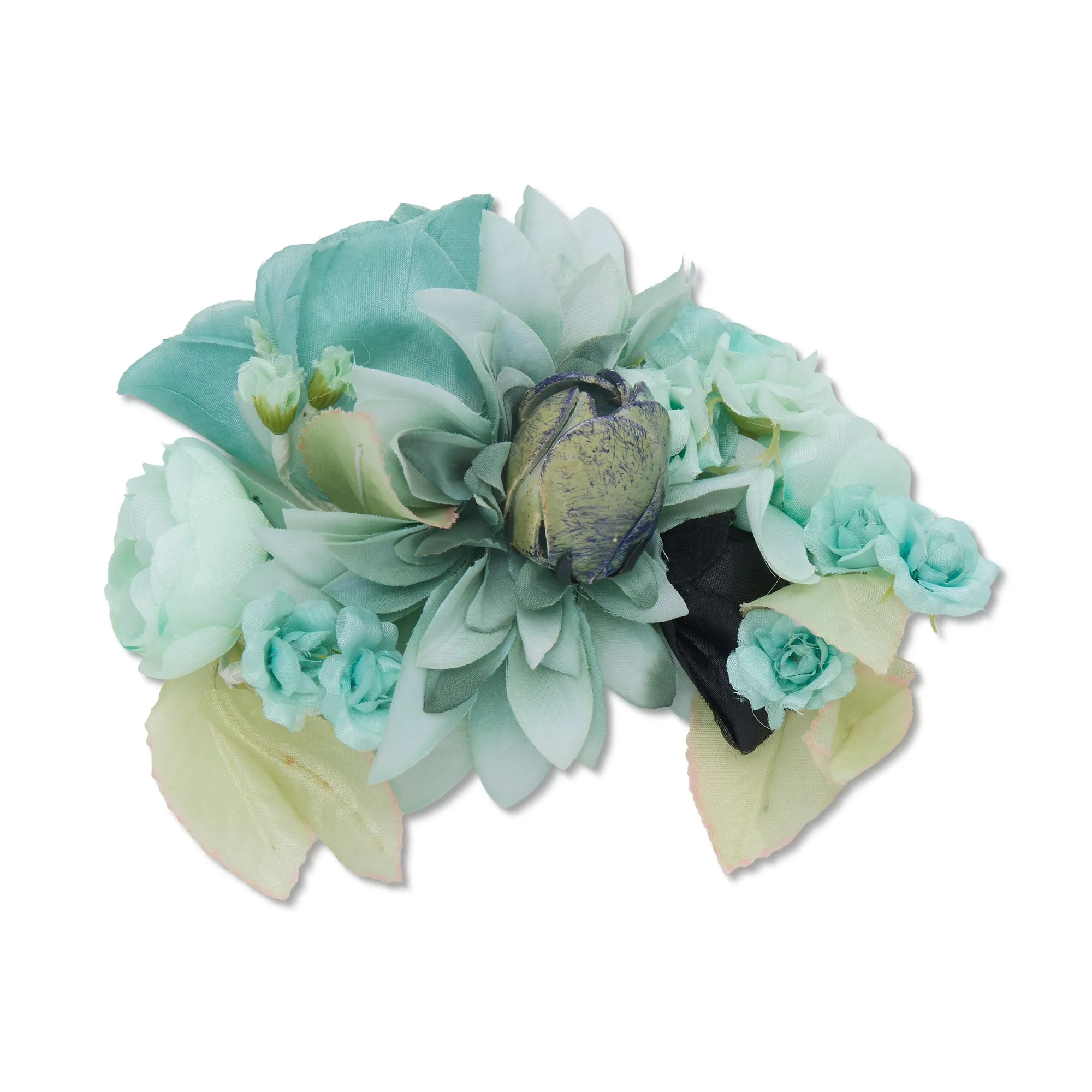 TEAL SCULPTED BOUQUET BROOCH sold by Lele Sadoughi