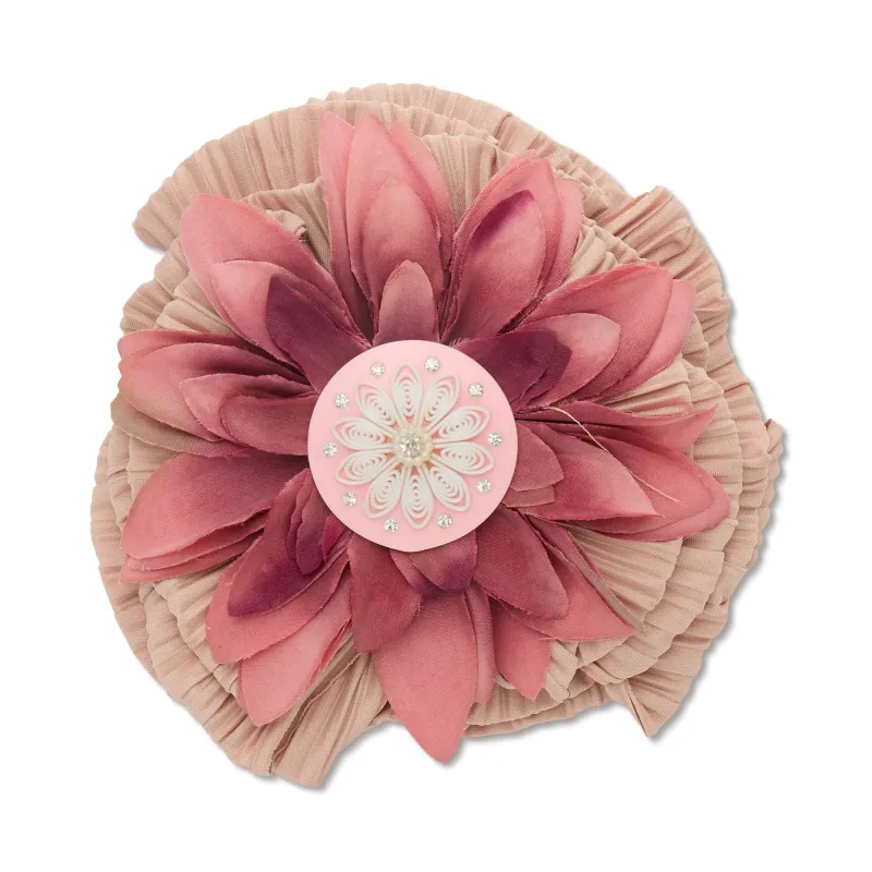 SIENA PLEATED FLOWER BROOCH made by Lele Sadoughi