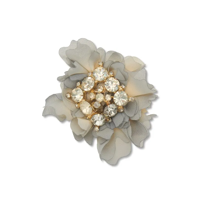 DUSTY BLUE MINI RHINESTONE BROOCH made by Lele Sadoughi