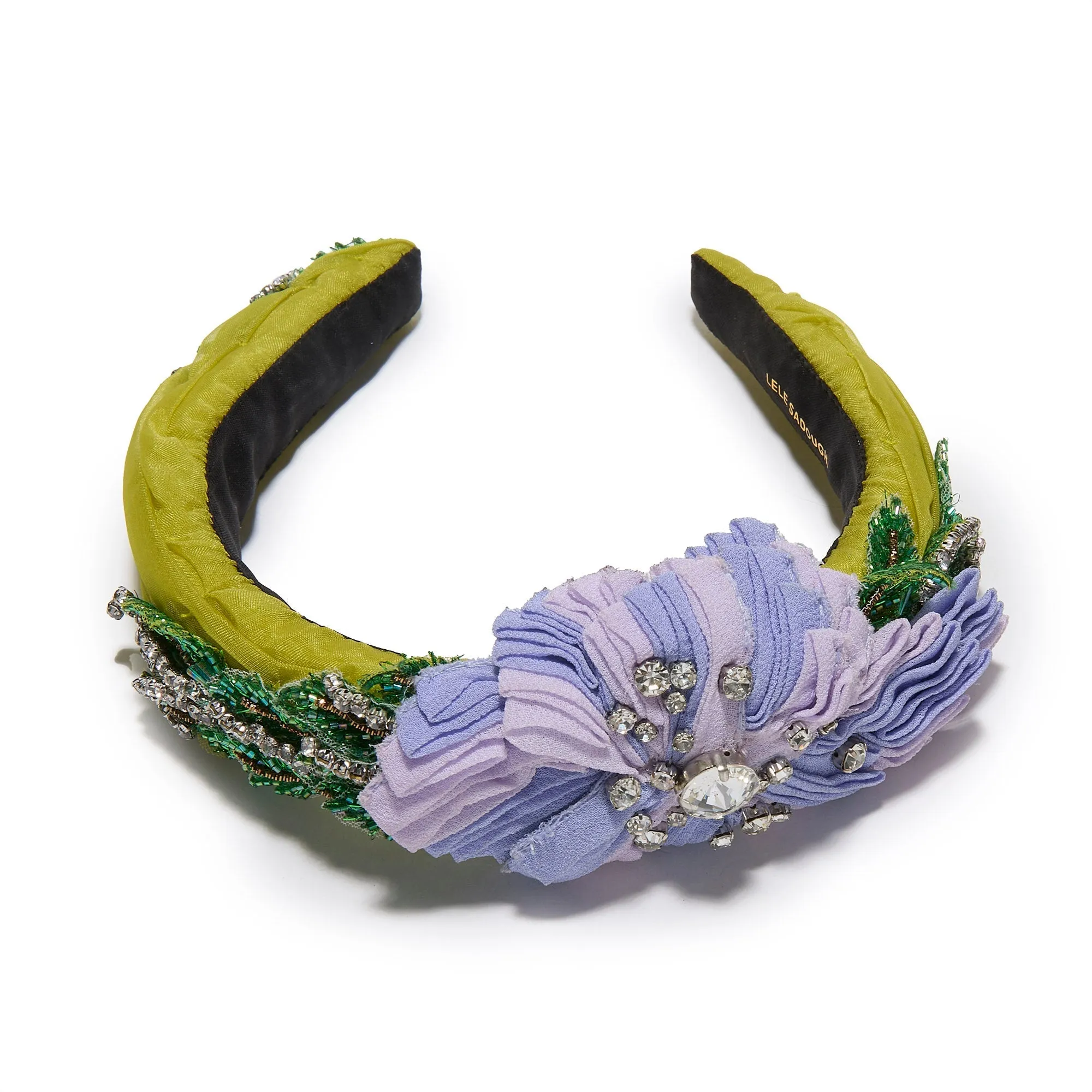LEAF GREEN ALICE GLADIOLUS HEADBAND sold by Lele Sadoughi product image thumbnail 3