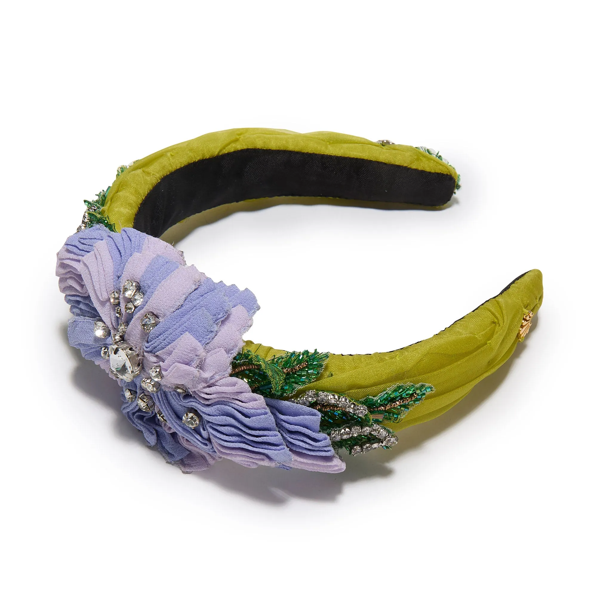 LEAF GREEN ALICE GLADIOLUS HEADBAND sold by Lele Sadoughi