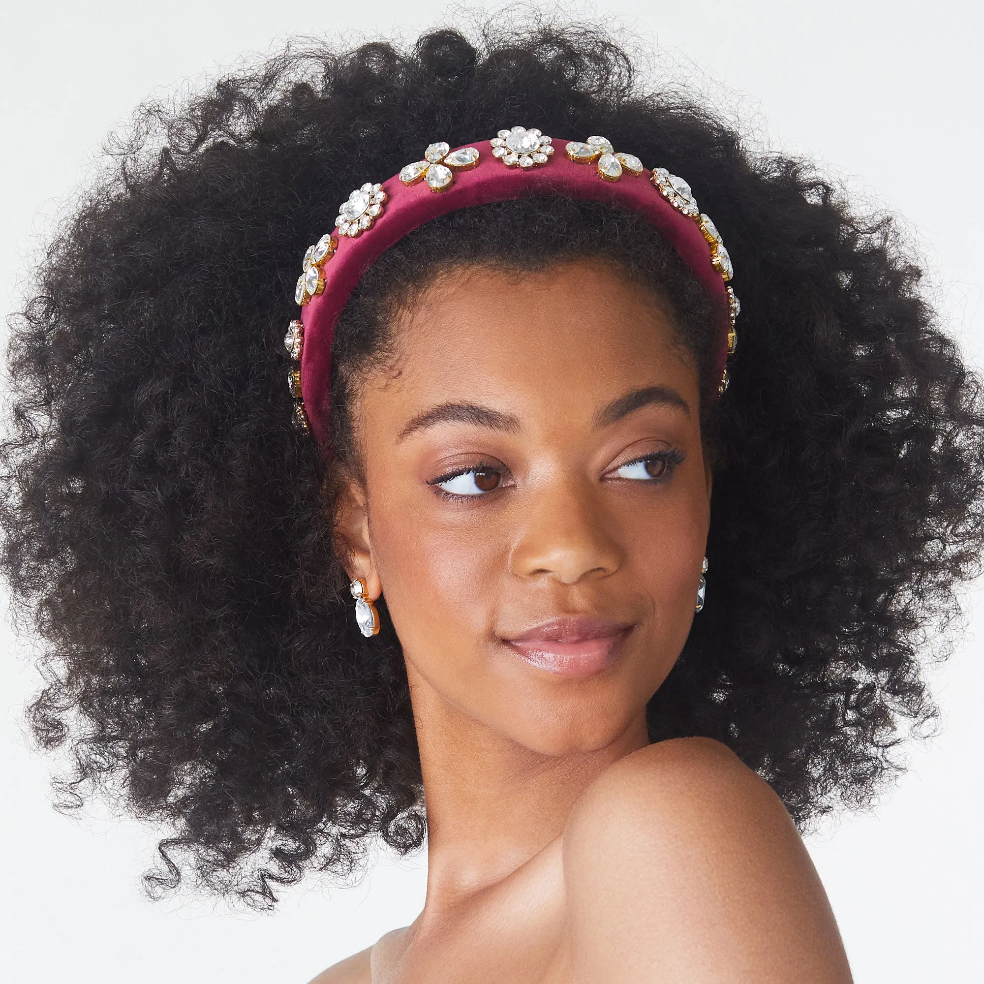 MERLOT SWAROVSKI® CRYSTAL MEDALLION ALICE HEADBAND sold by Lele Sadoughi product image thumbnail 2