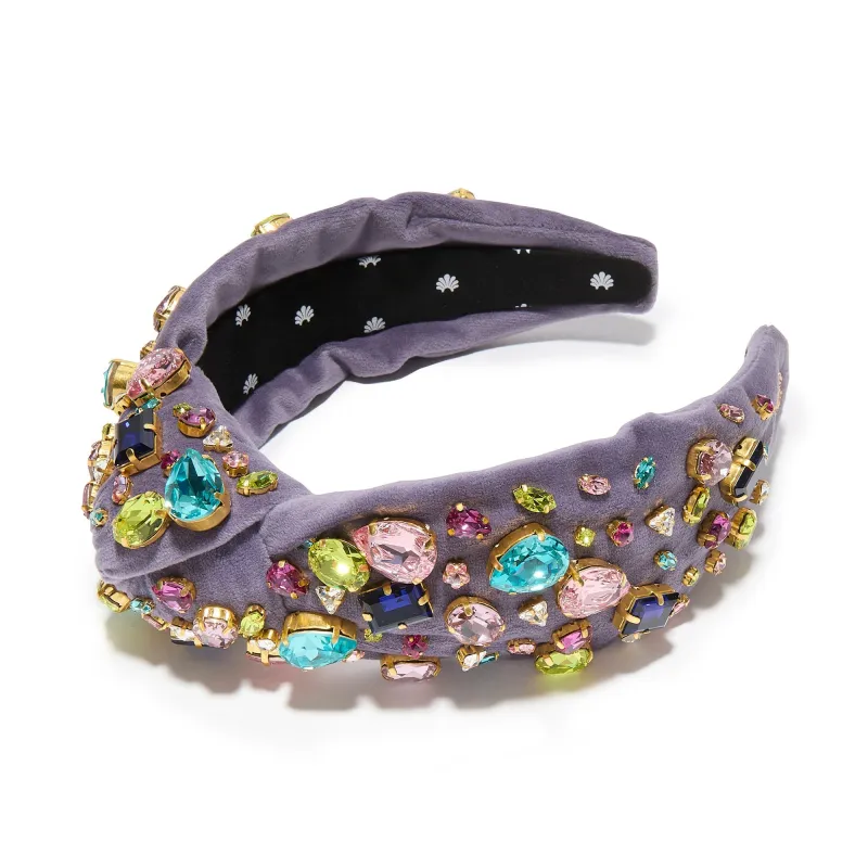 LIGHT AMETHYST KNOTTED SWAROVSKI HEADBAND made by Lele Sadoughi