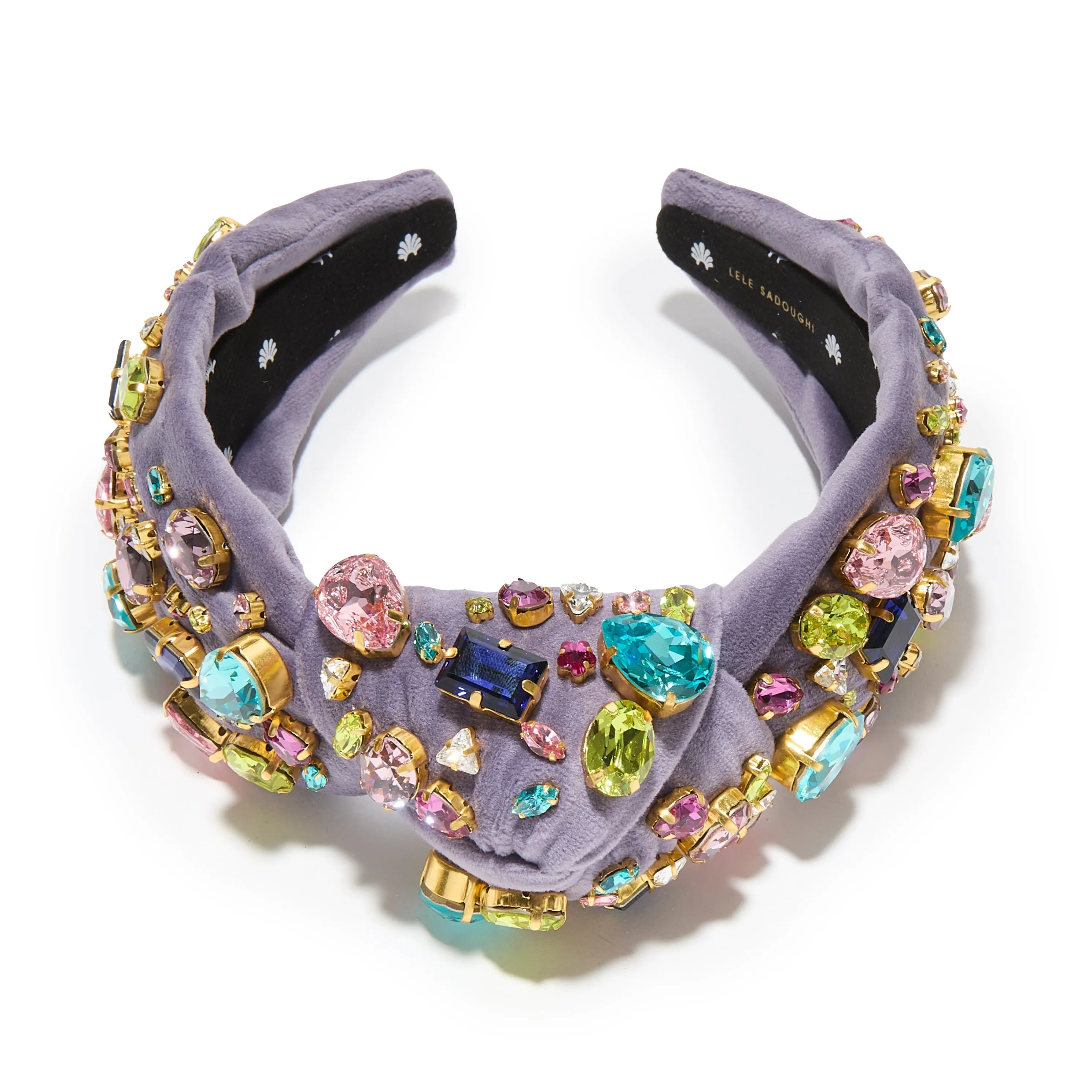 LIGHT AMETHYST KNOTTED SWAROVSKI HEADBAND sold by Lele Sadoughi product image thumbnail 3