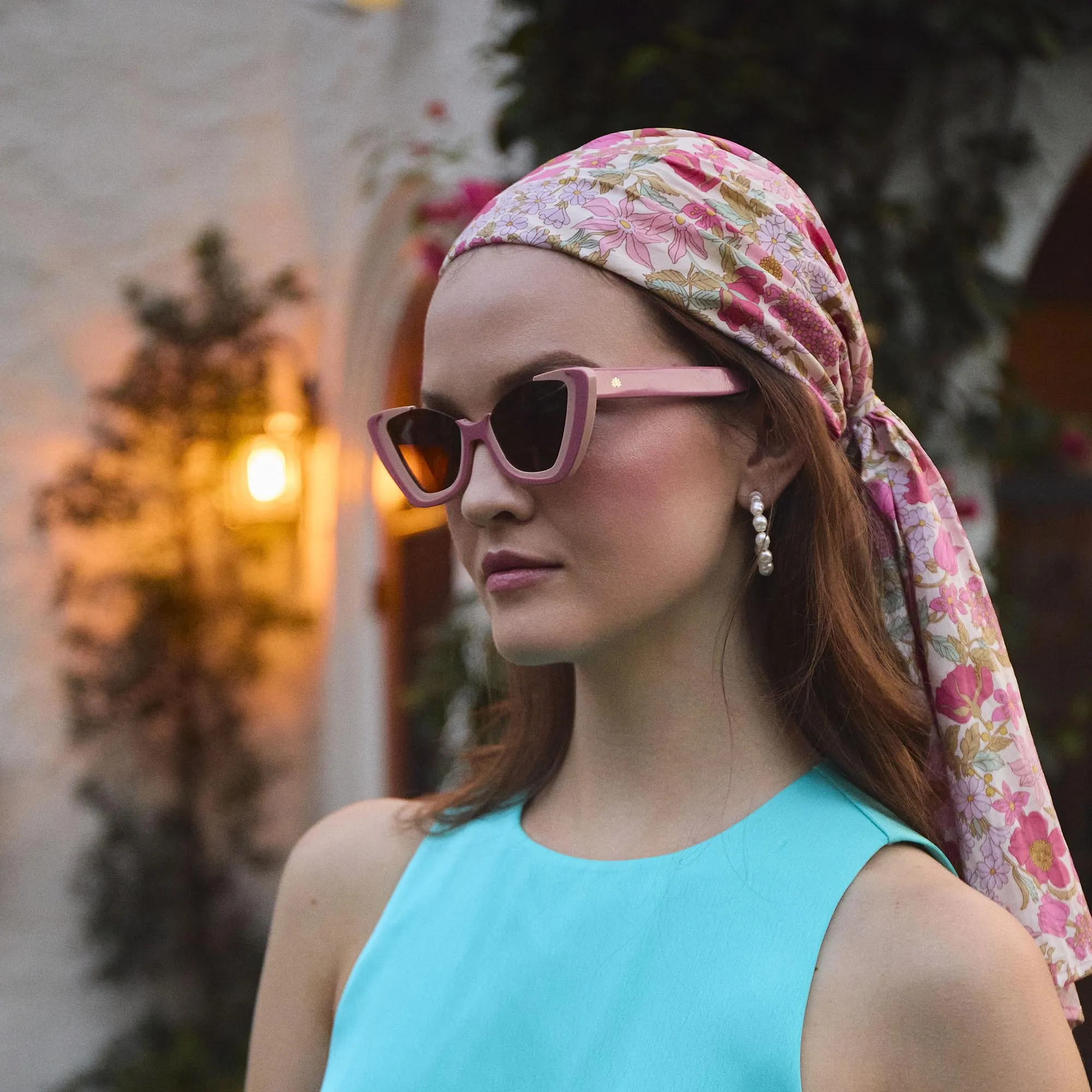 BLOOMING CLARABELL SOPHIA LIBERTY HEAD SCARF sold by Lele Sadoughi product image thumbnail 2