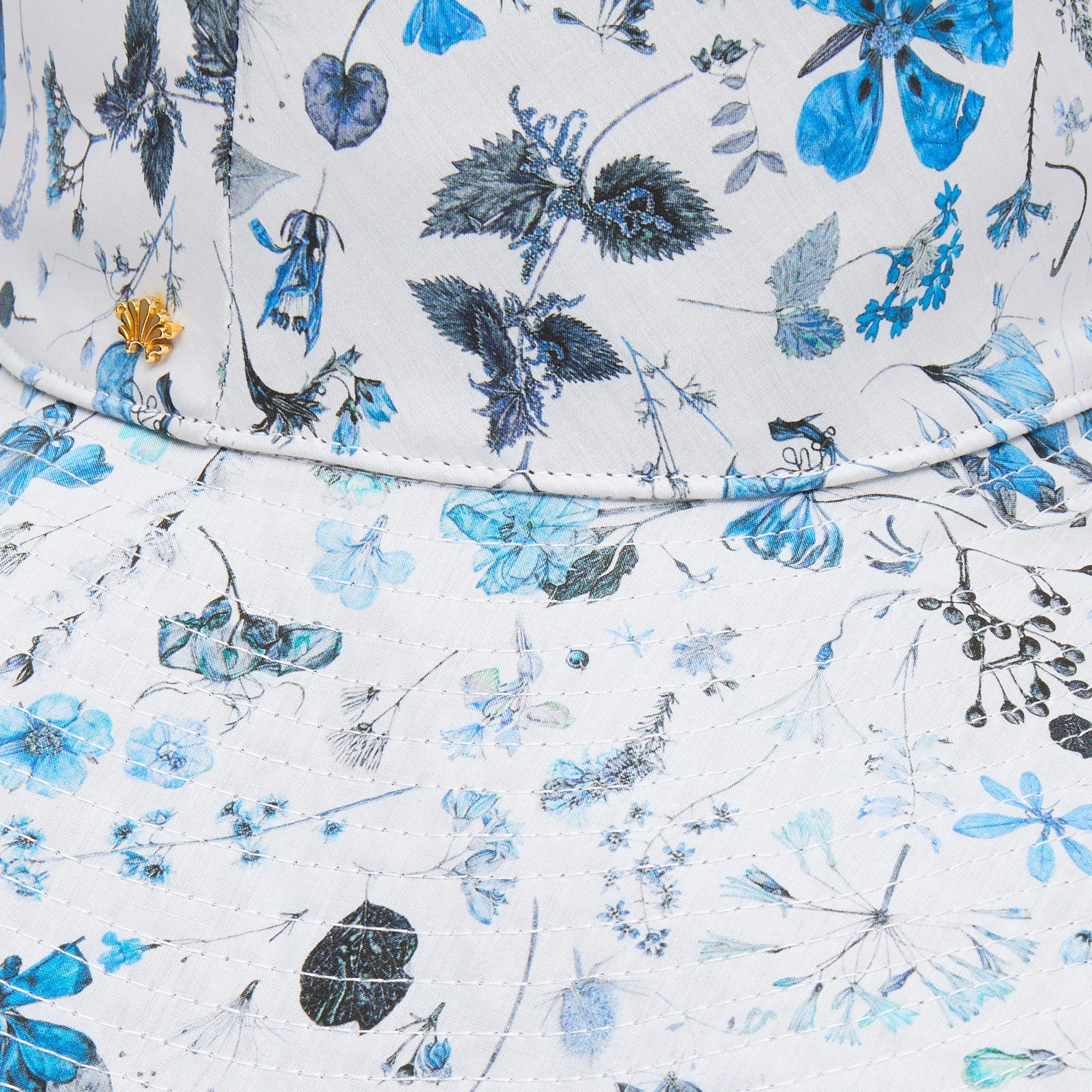 SAPPHIRE FLORAL SAMANTHA LIBERTY BEACH HAT sold by Lele Sadoughi product image thumbnail 3