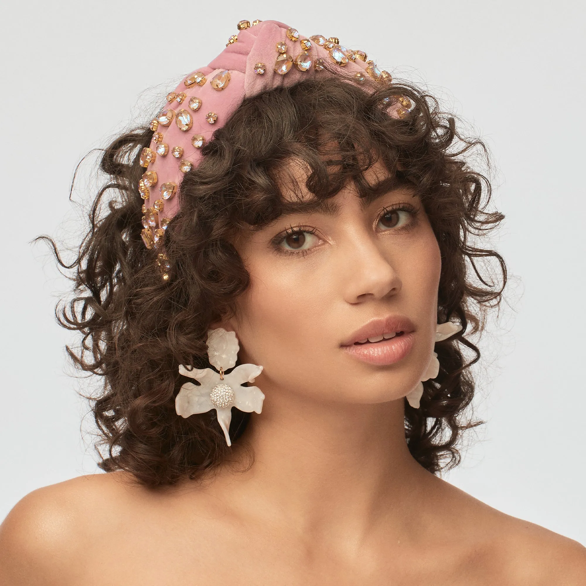 LILAC FROST SWAROVSKI® TRESOR KNOTTED HEADBAND sold by Lele Sadoughi product image thumbnail 2