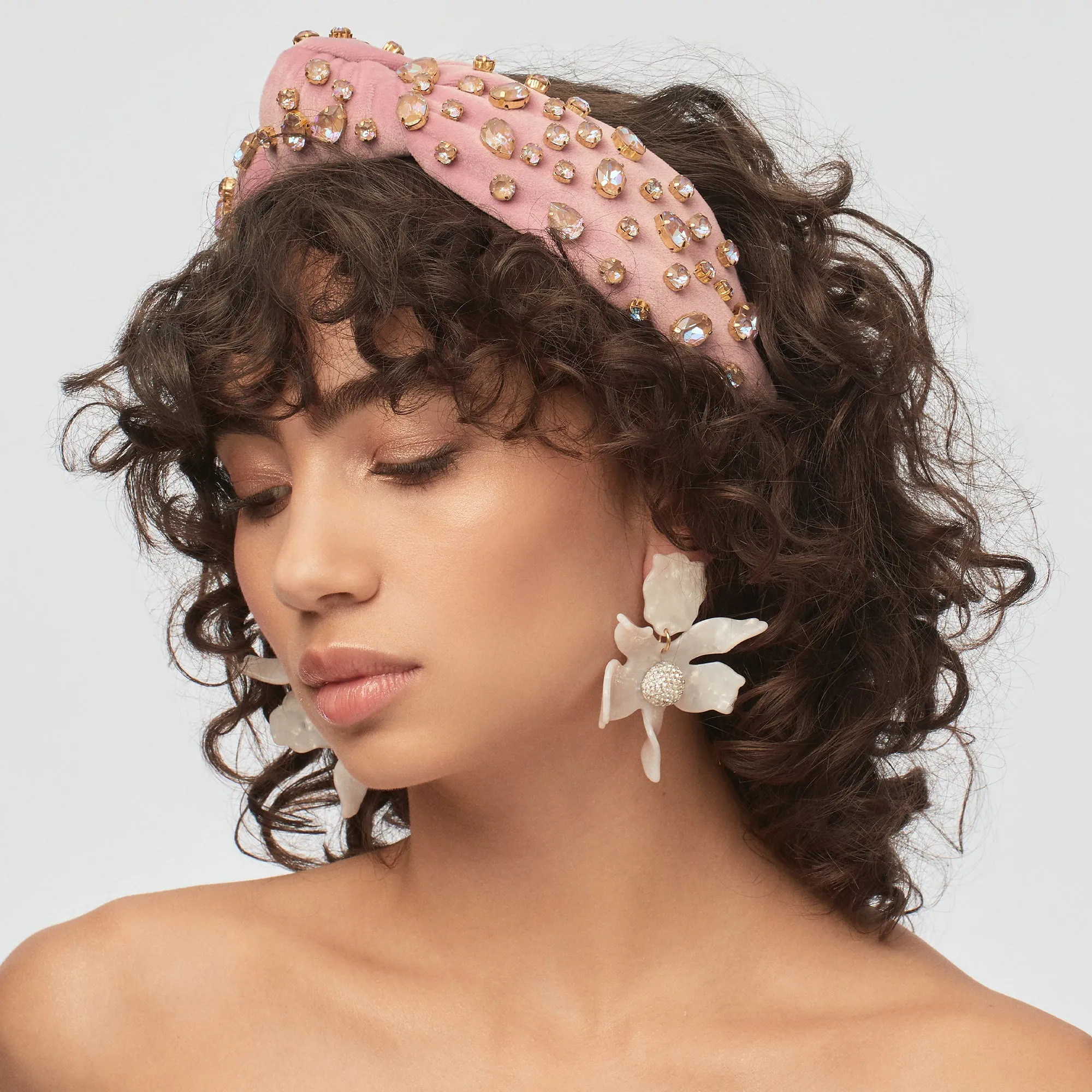 LILAC FROST SWAROVSKI® TRESOR KNOTTED HEADBAND sold by Lele Sadoughi product image thumbnail 4