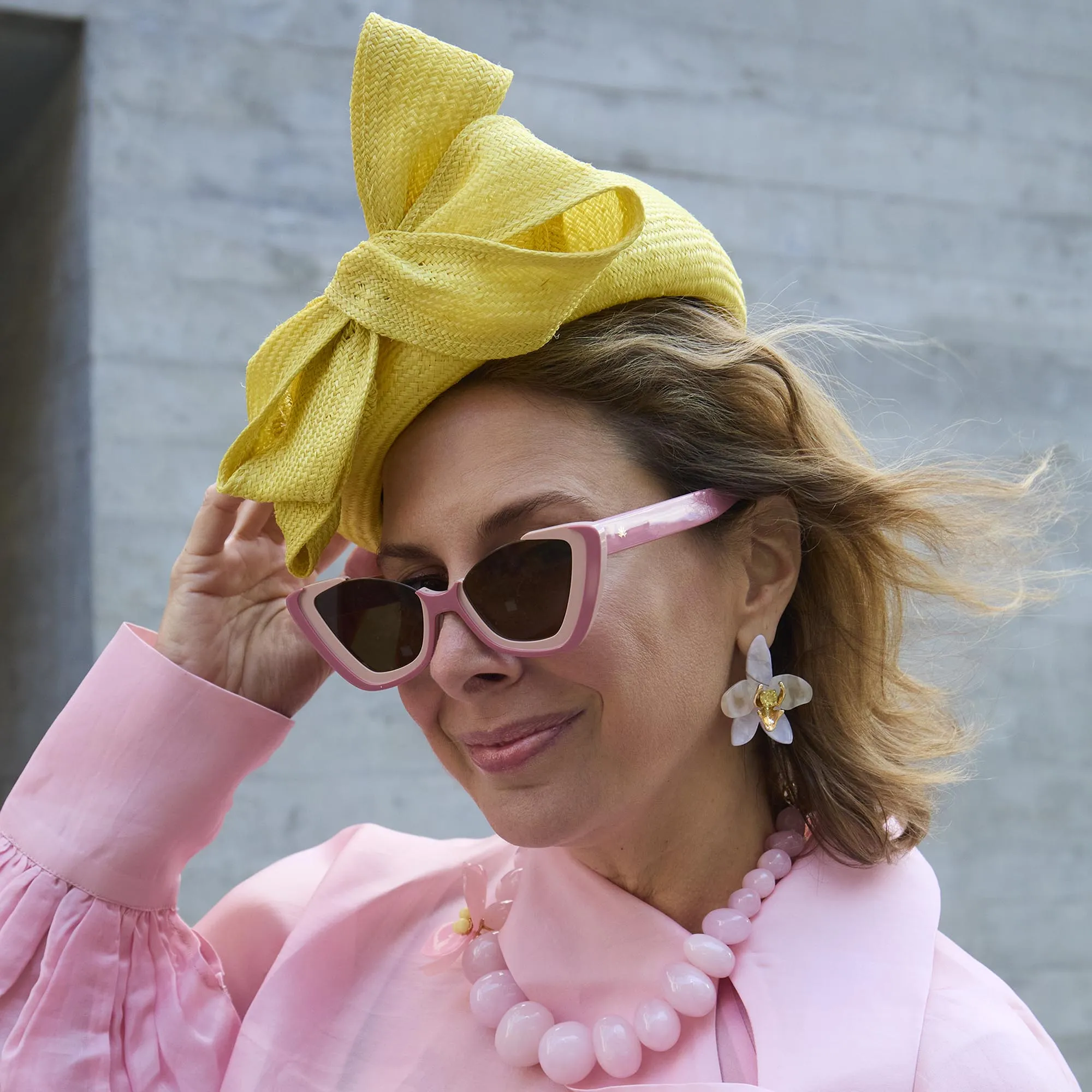 SUNSHINE BOW STRAW PILLBOX sold by Lele Sadoughi product image thumbnail 2