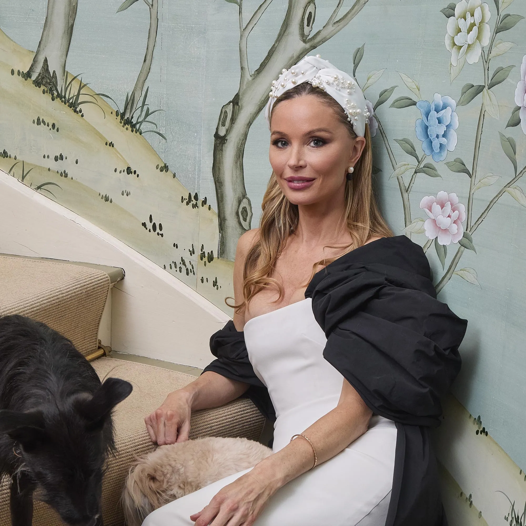 IVORY MARCHESA BRIDAL X LELE SADOUGHI PEARL GRETA HEADBAND sold by Lele Sadoughi product image thumbnail 4