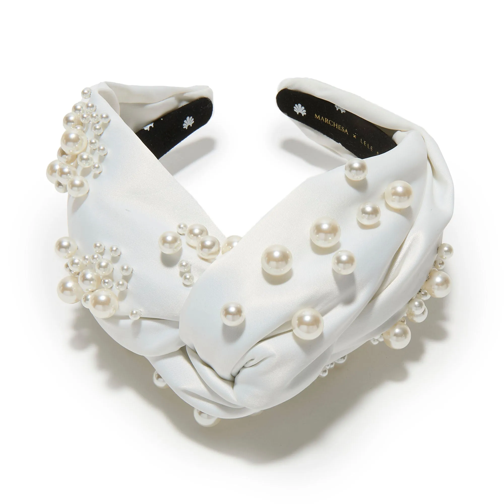 IVORY MARCHESA BRIDAL X LELE SADOUGHI PEARL GRETA HEADBAND sold by Lele Sadoughi product image thumbnail 3