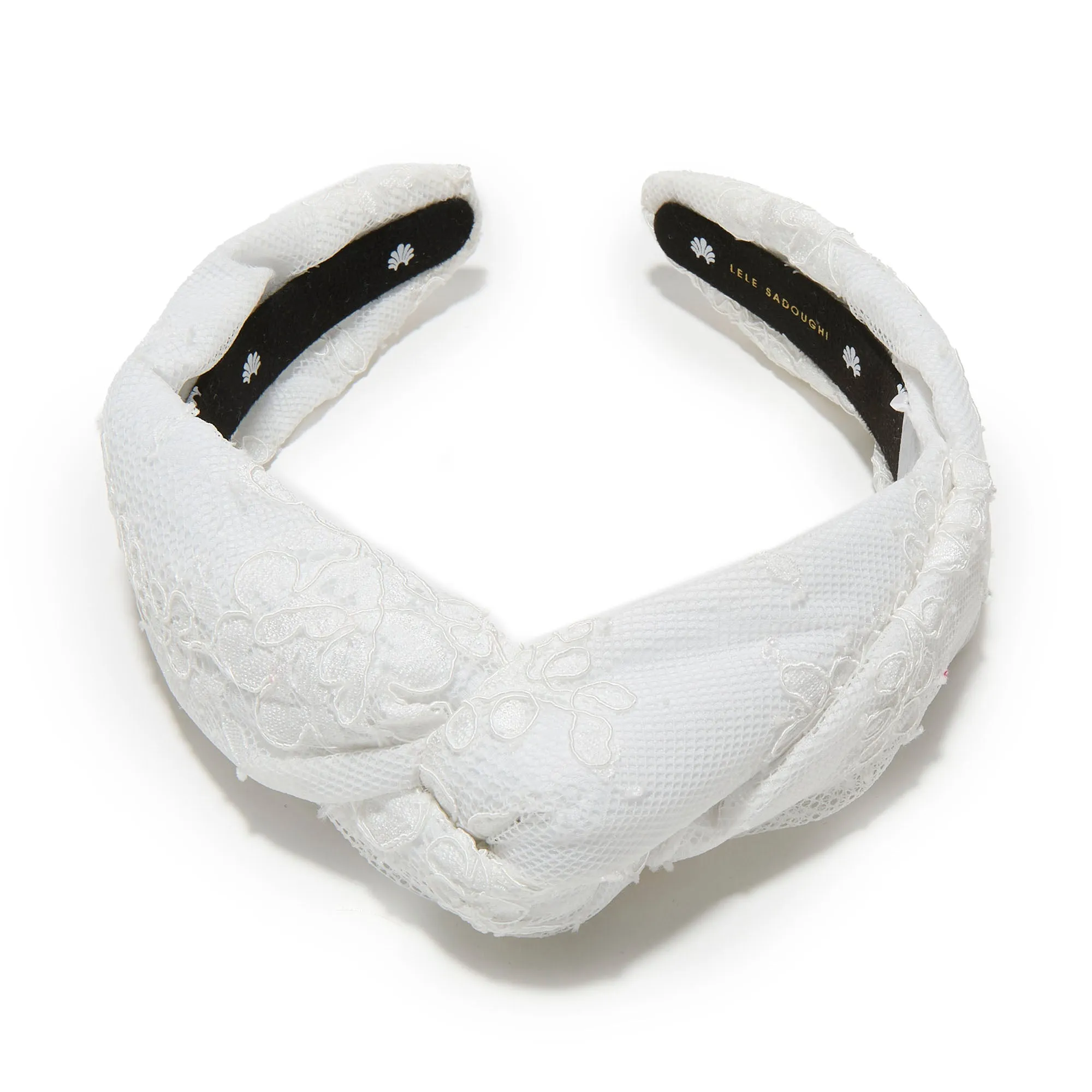 IVORY MARCHESA BRIDAL X LELE SADOUGHI LACE MARLENE HEADBAND sold by Lele Sadoughi product image thumbnail 2