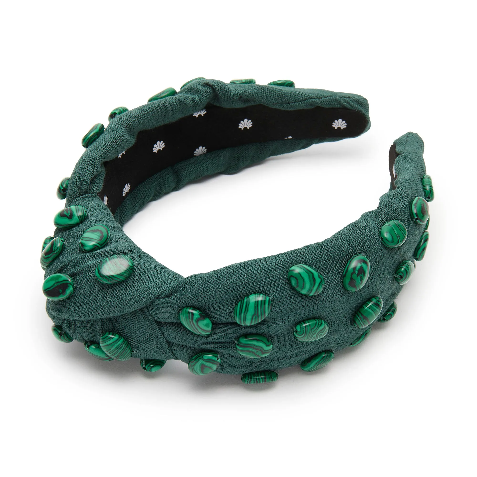 MALACHITE KNOTTED PEBBLE STONE HEADBAND sold by Lele Sadoughi