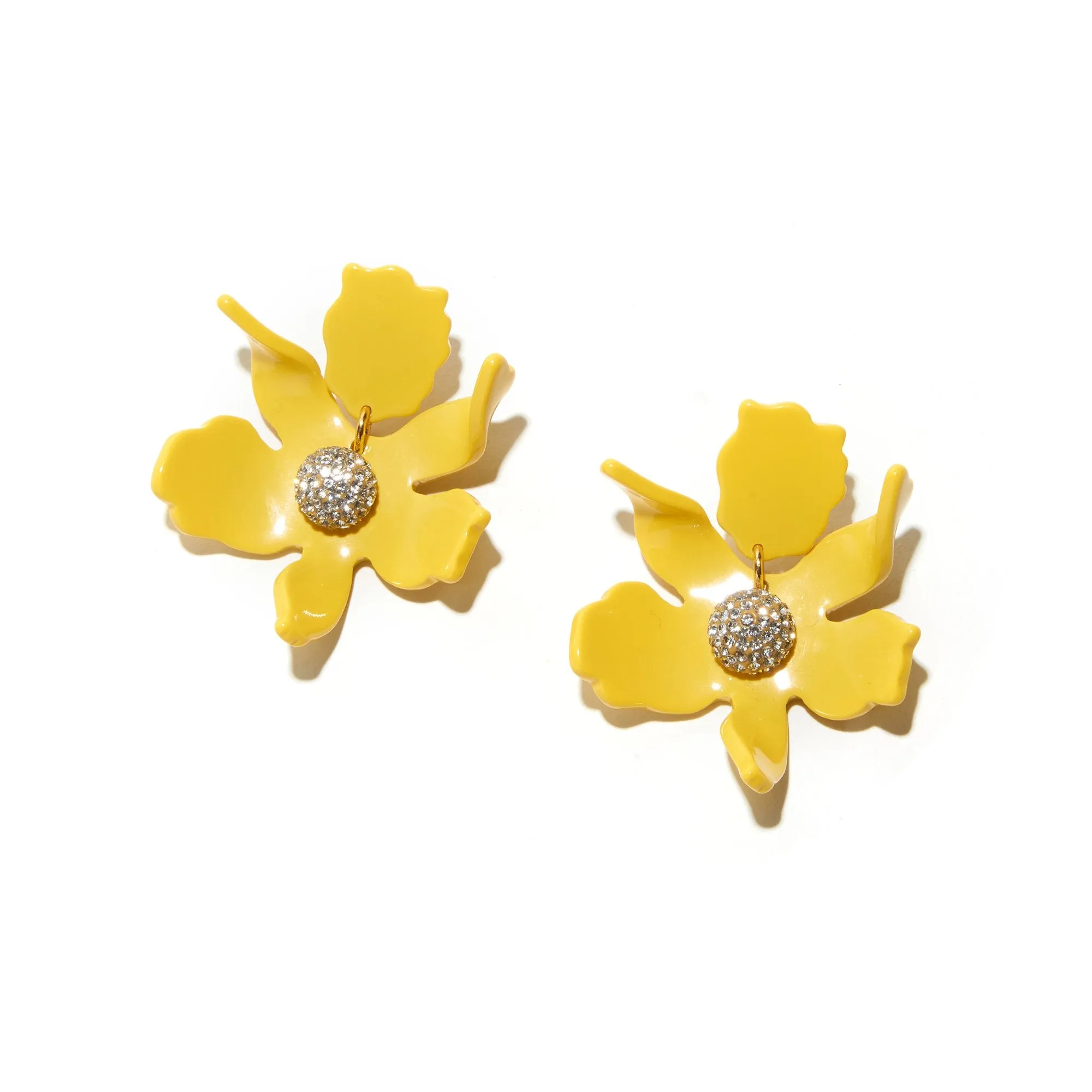 SUNFLOWER SMALL CRYSTAL LILY EARRING sold by Lele Sadoughi
