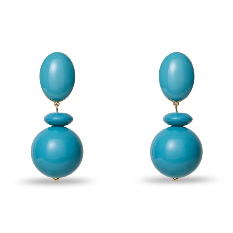 TURQUOISE AVENTURA DROP EARRINGS made by Lele Sadoughi