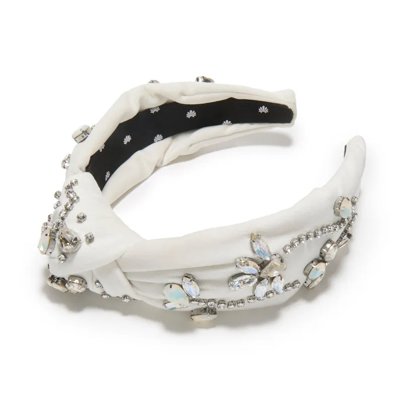 MOON FLOWER KNOTTED FLORAL FÊTE SWAROVSKI® HEADBAND made by Lele Sadoughi