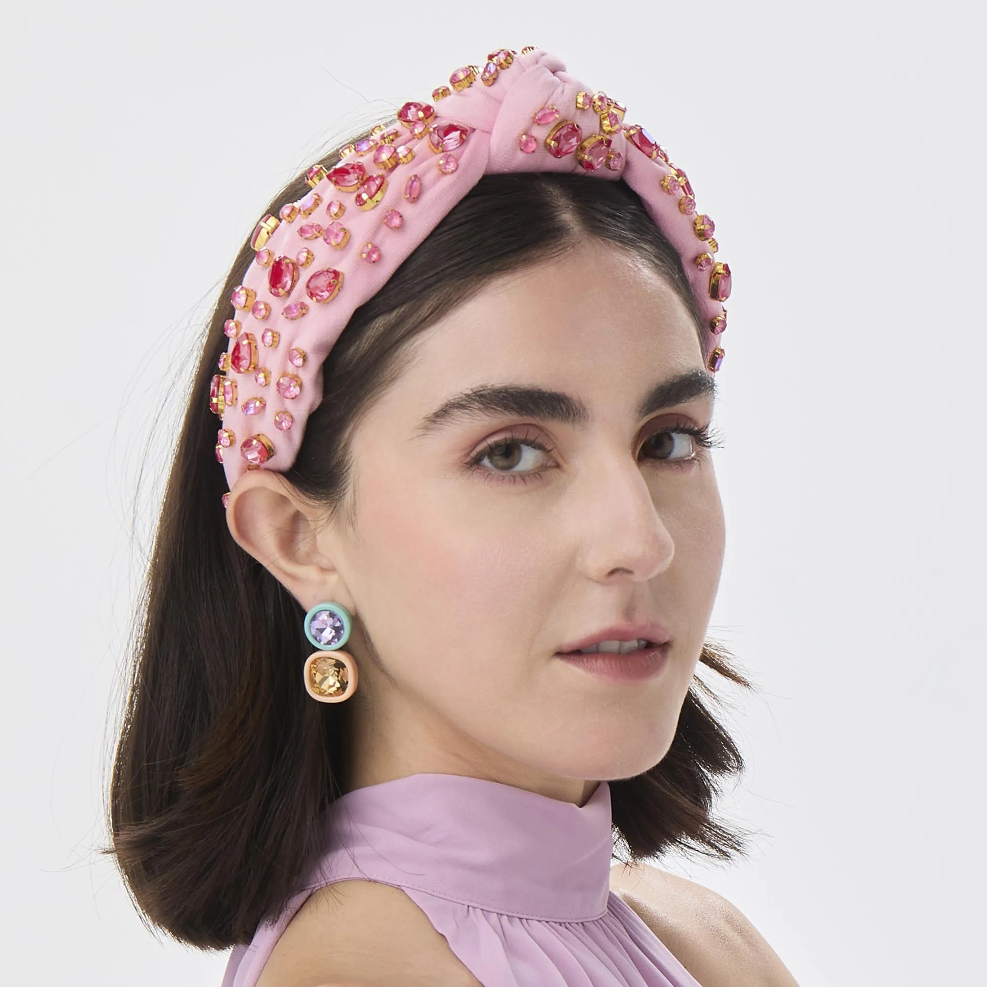 ROSE SWAROVSKI® TRESOR KNOTTED HEADBAND sold by Lele Sadoughi product image thumbnail 2