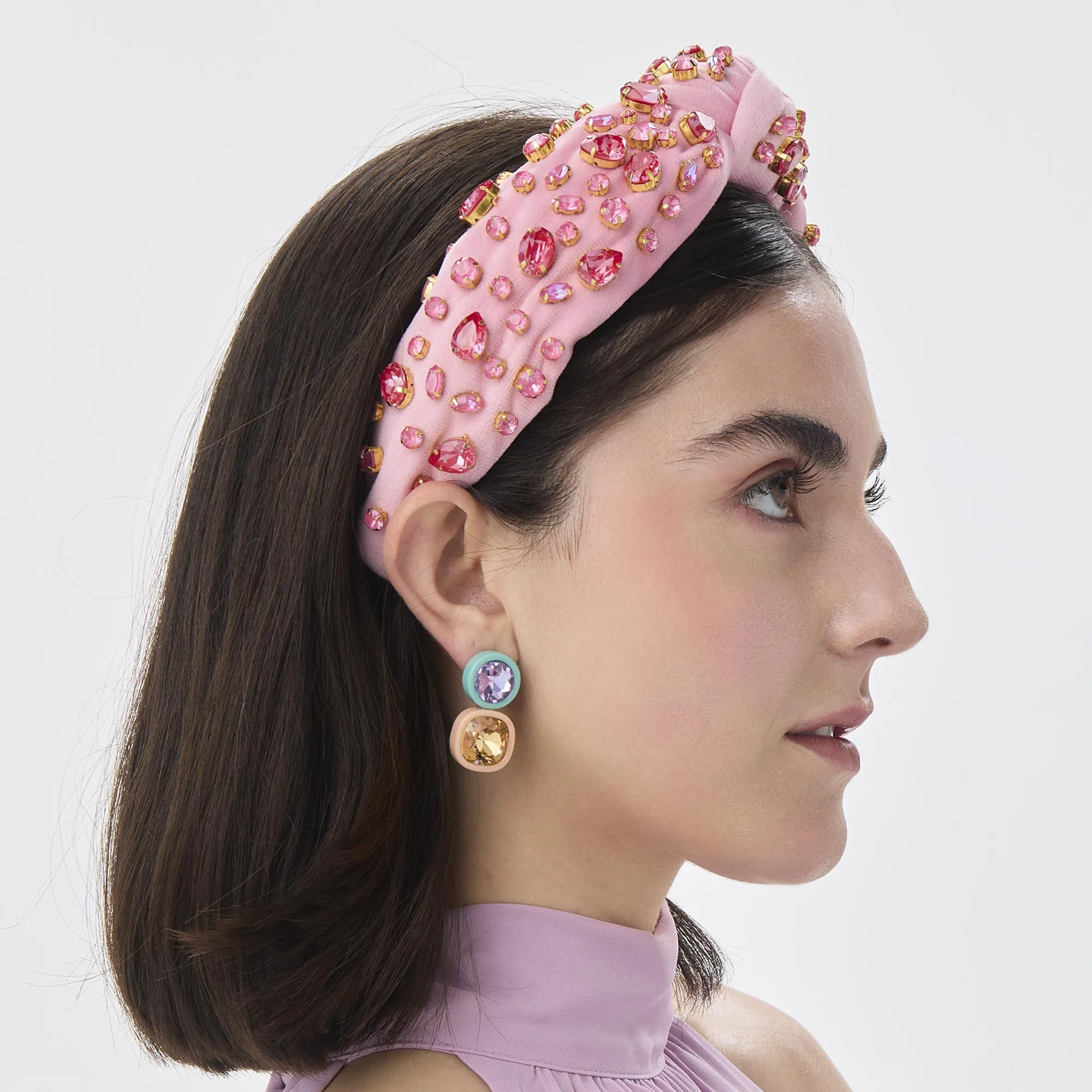 ROSE SWAROVSKI® TRESOR KNOTTED HEADBAND sold by Lele Sadoughi product image thumbnail 4