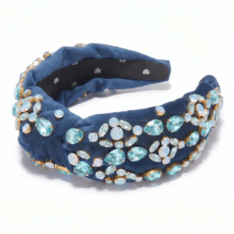 *PRE-ORDER* PEACOCK SWAROVSKI® CRYSTAL BROCADE KNOTTED HEADBAND made by Lele Sadoughi
