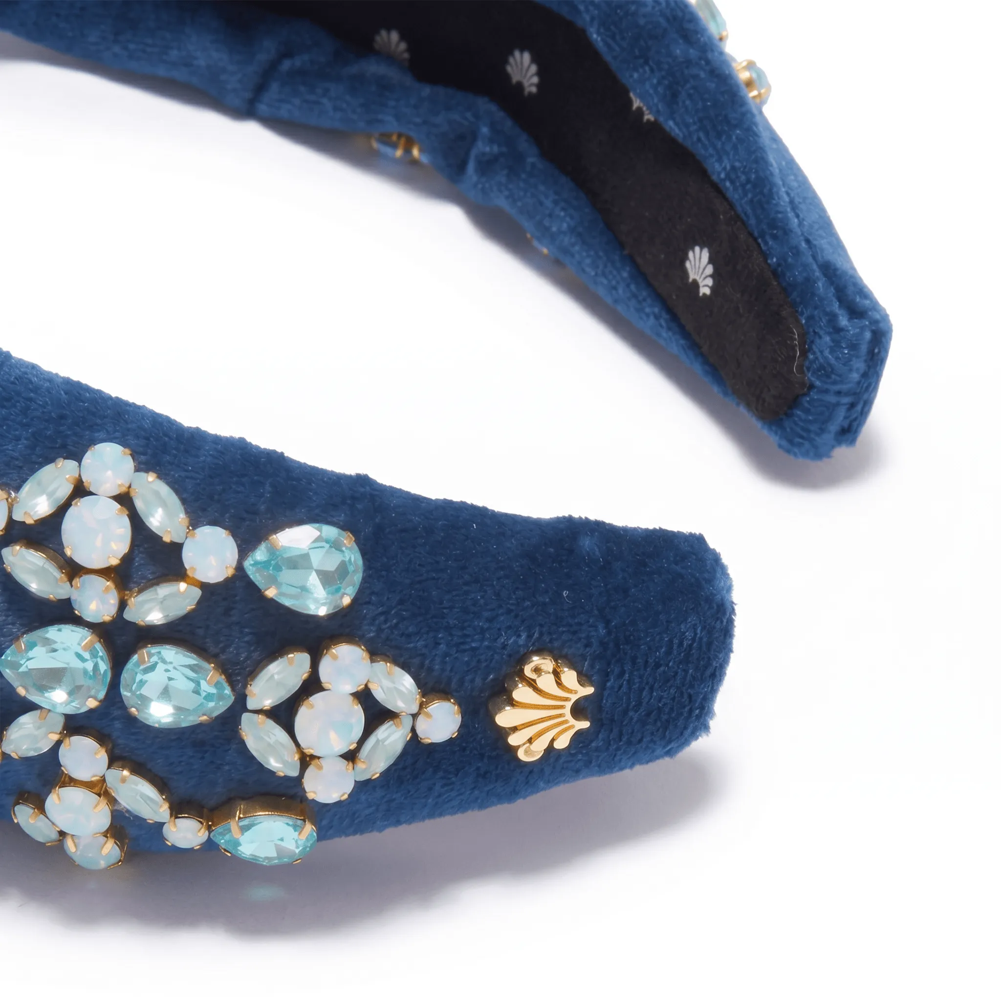 *PRE-ORDER* PEACOCK SWAROVSKI® CRYSTAL BROCADE KNOTTED HEADBAND sold by Lele Sadoughi product image thumbnail 2
