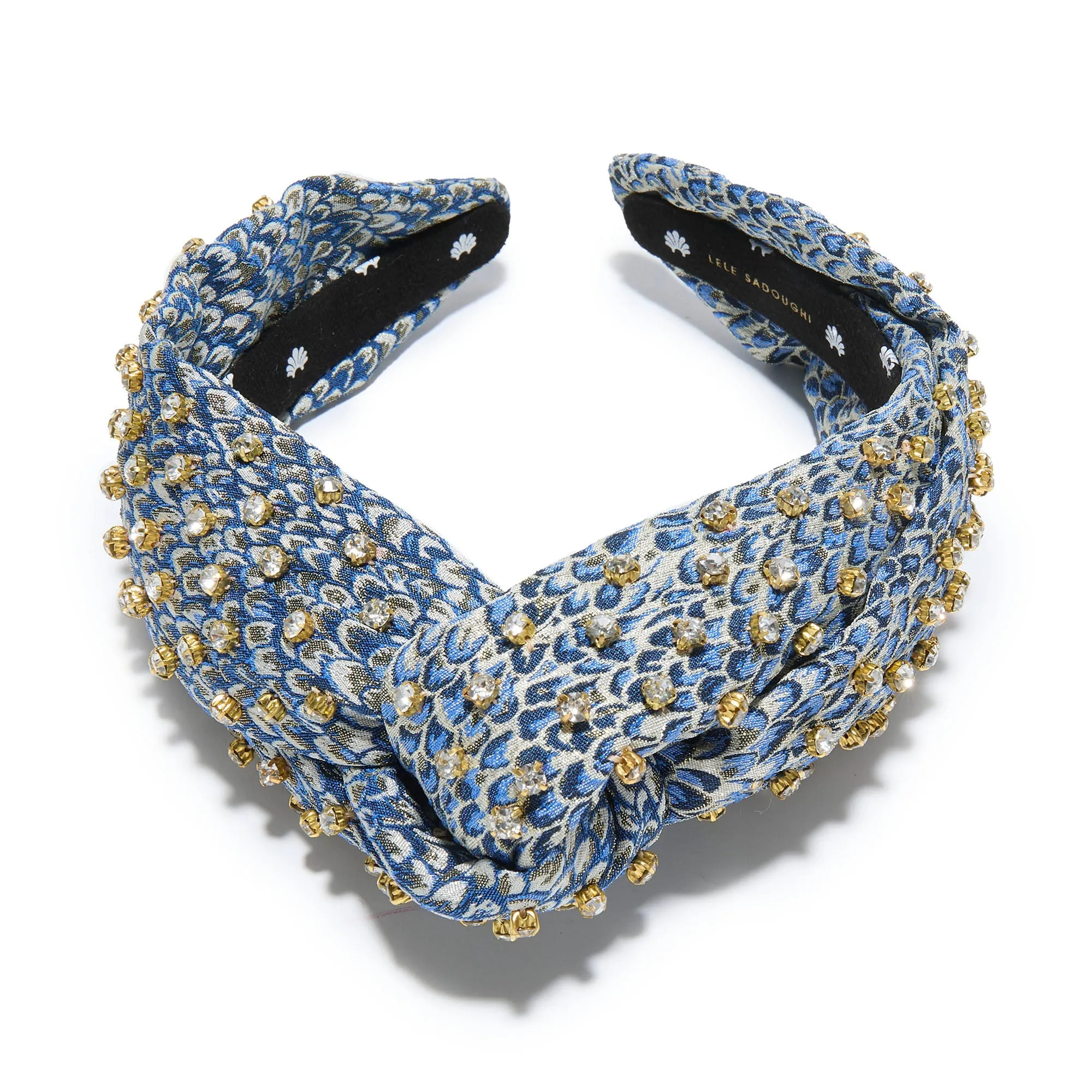 LAPIS MARLENE CRYSTAL EMBELLISHED HEADBAND sold by Lele Sadoughi product image thumbnail 3