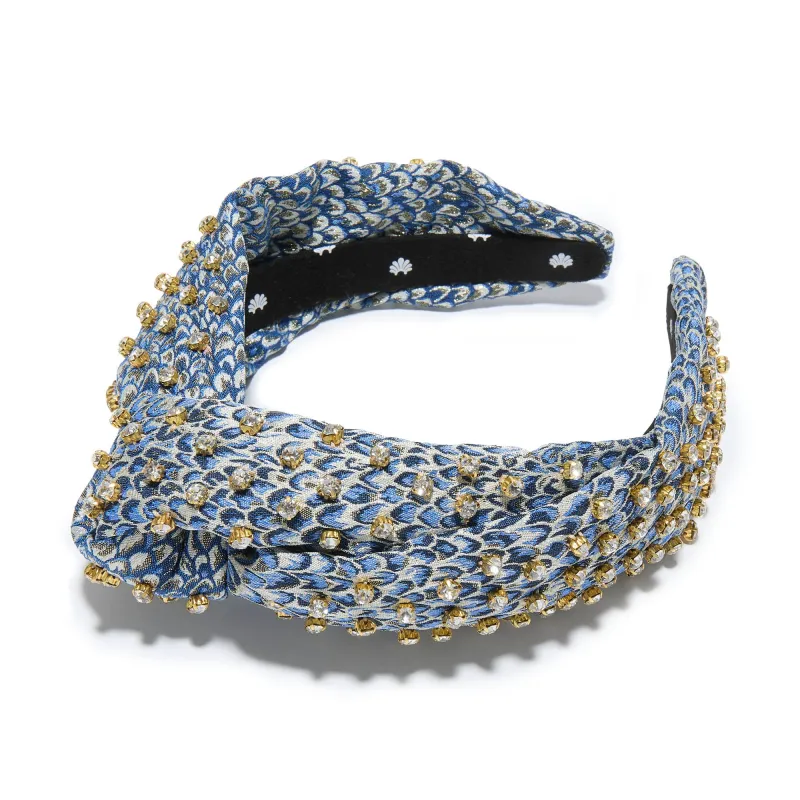 LAPIS MARLENE CRYSTAL EMBELLISHED HEADBAND made by Lele Sadoughi