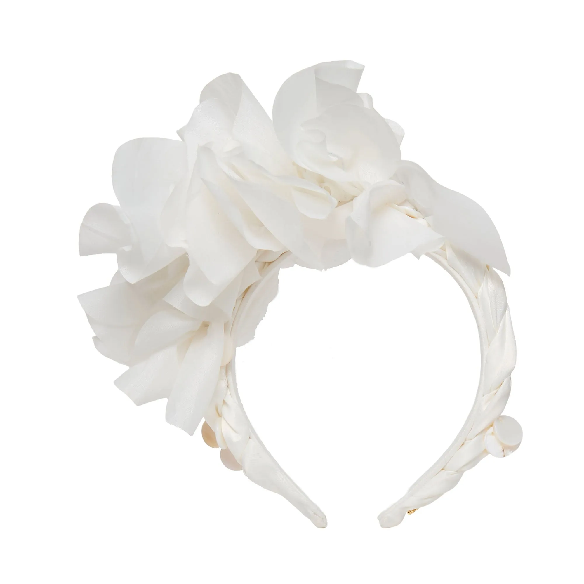 IVORY PEONY FLORAL BOUQUET HEADBAND sold by Lele Sadoughi product image thumbnail 2