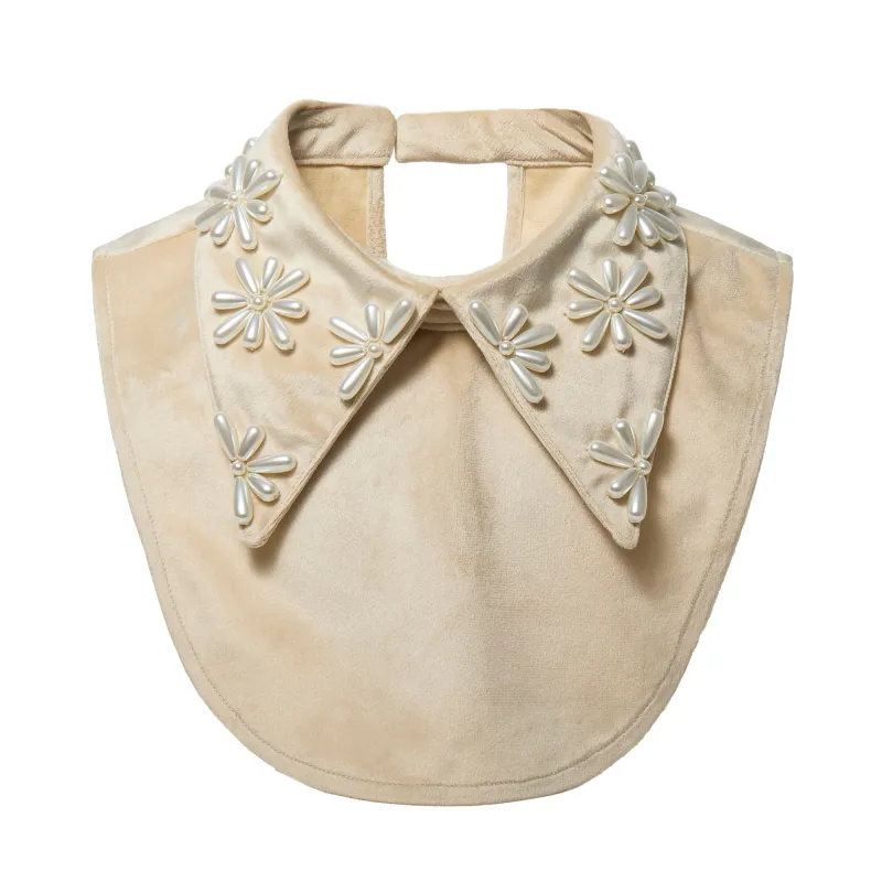 DESERT LACE  PEARL SCALLOP POINTED COLLAR made by Lele Sadoughi
