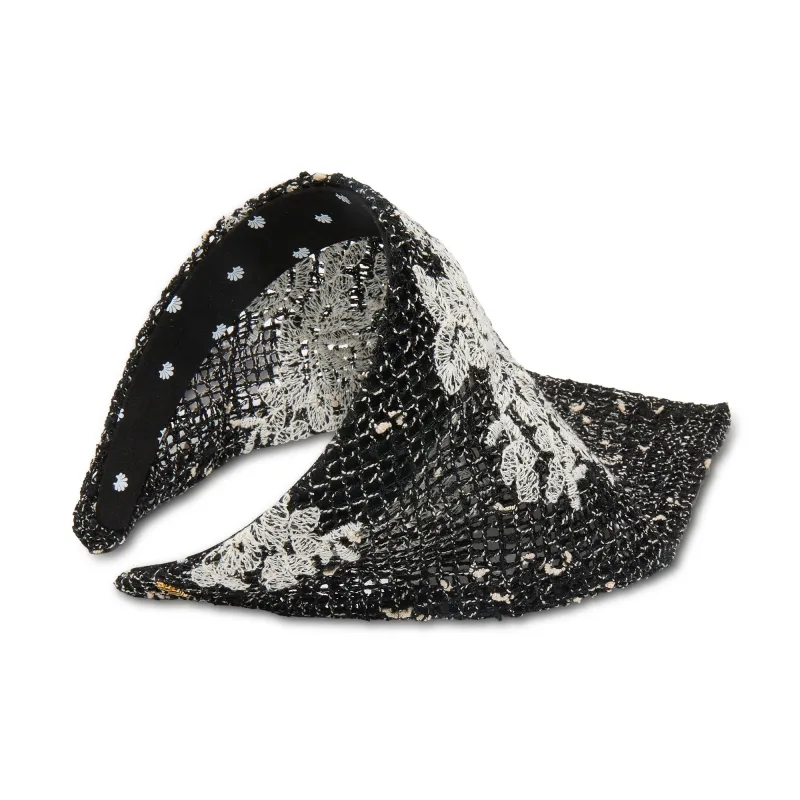 JET JACKIE LACE HEADBAND made by Lele Sadoughi