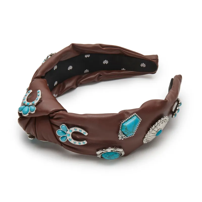 WALNUT KNOTTED CONCHO HEADBAND made by Lele Sadoughi
