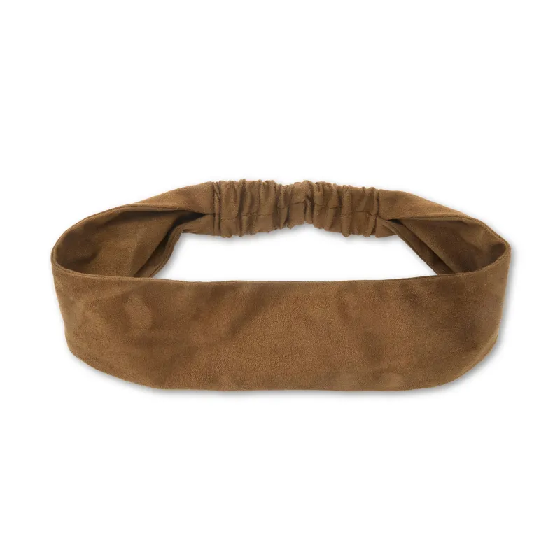 WALNUT AUDREY SUEDE HEADBAND made by Lele Sadoughi