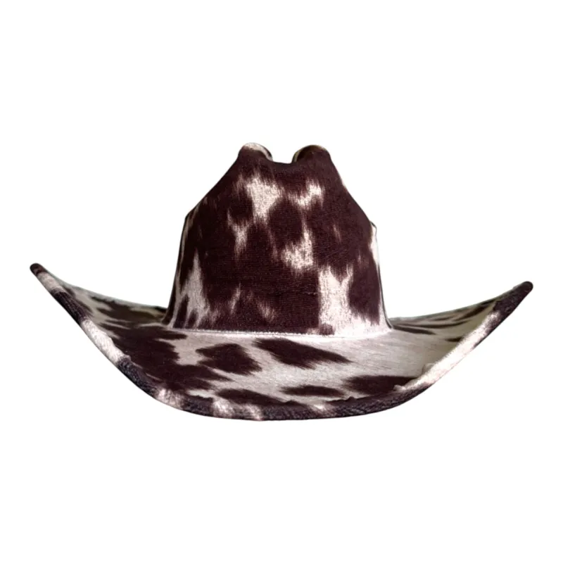 DAIRY MOCHA FABRIC COVERED COWBOY HAT made by Lele Sadoughi