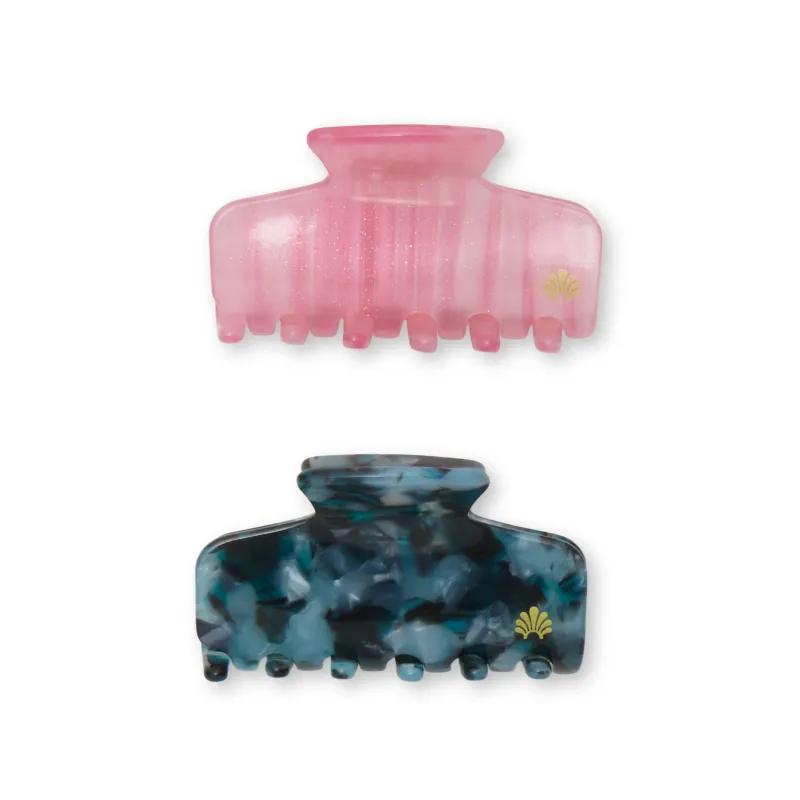 BLUSH TEAL MINI CLAW CLIP DUO made by Lele Sadoughi