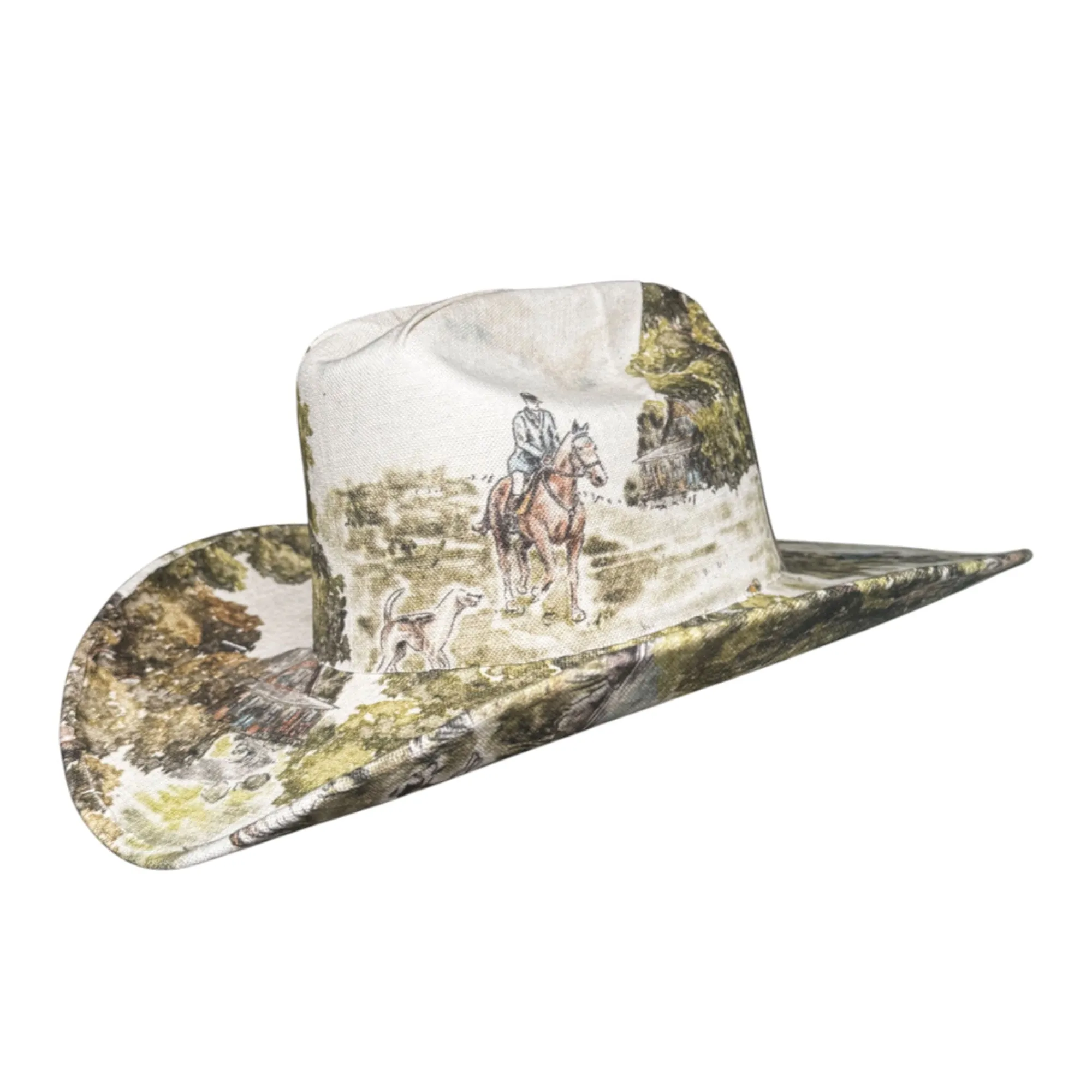 FOREST LANDSCAPE FABRIC COVERED COWBOY HAT sold by Lele Sadoughi product image thumbnail 3