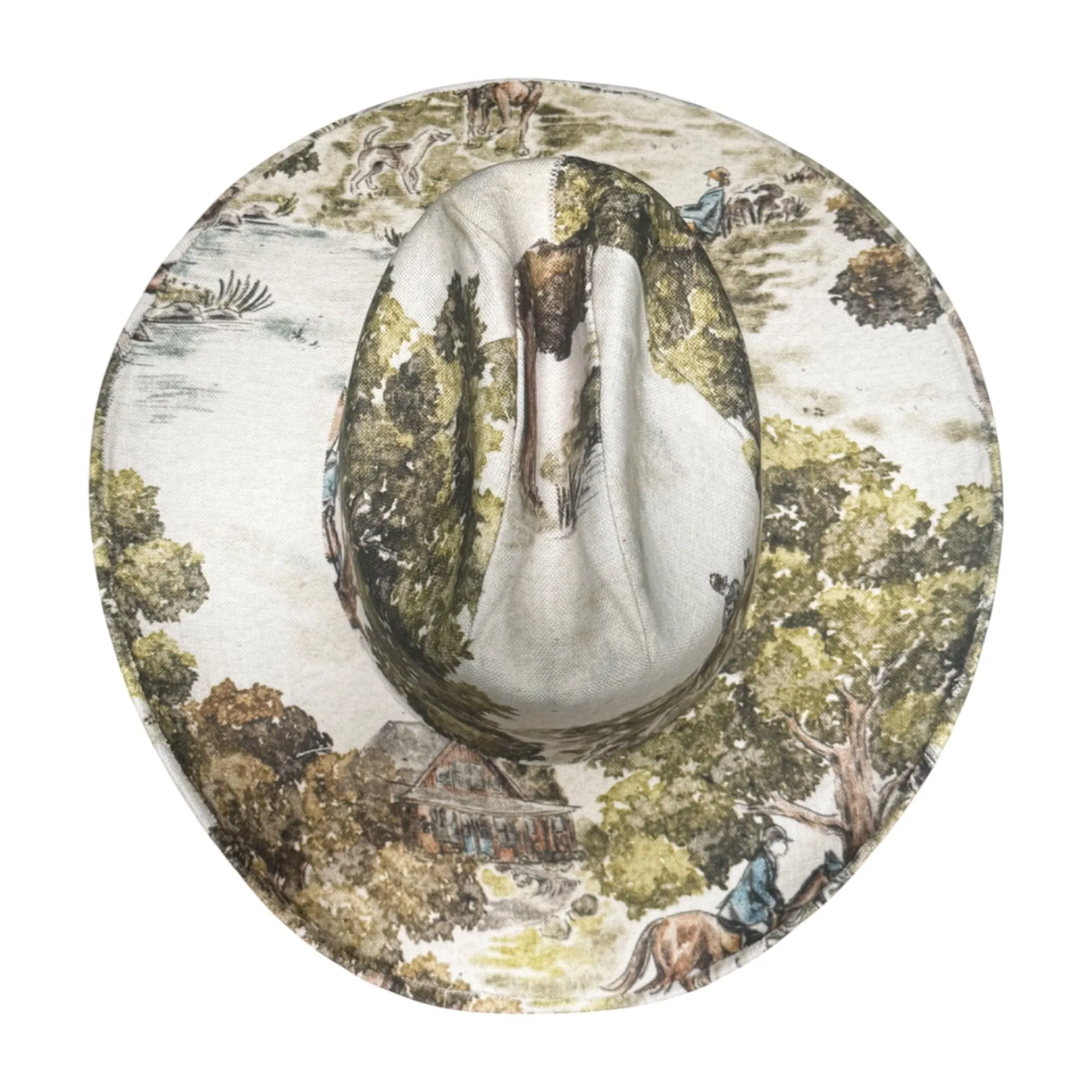 FOREST LANDSCAPE FABRIC COVERED COWBOY HAT sold by Lele Sadoughi product image thumbnail 5