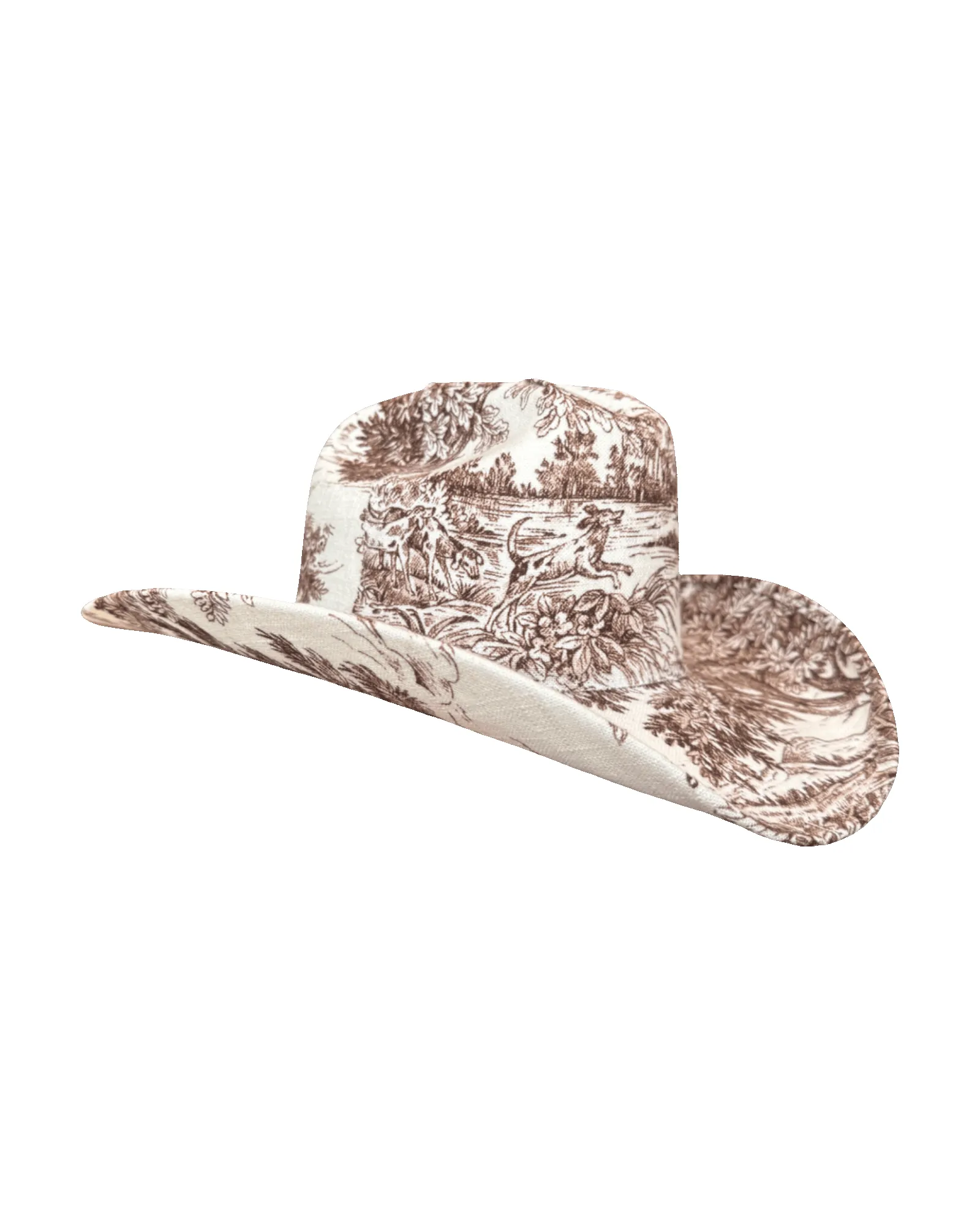 SPORTING TOILE FABRIC COVERED COWBOY HAT sold by Lele Sadoughi product image thumbnail 2