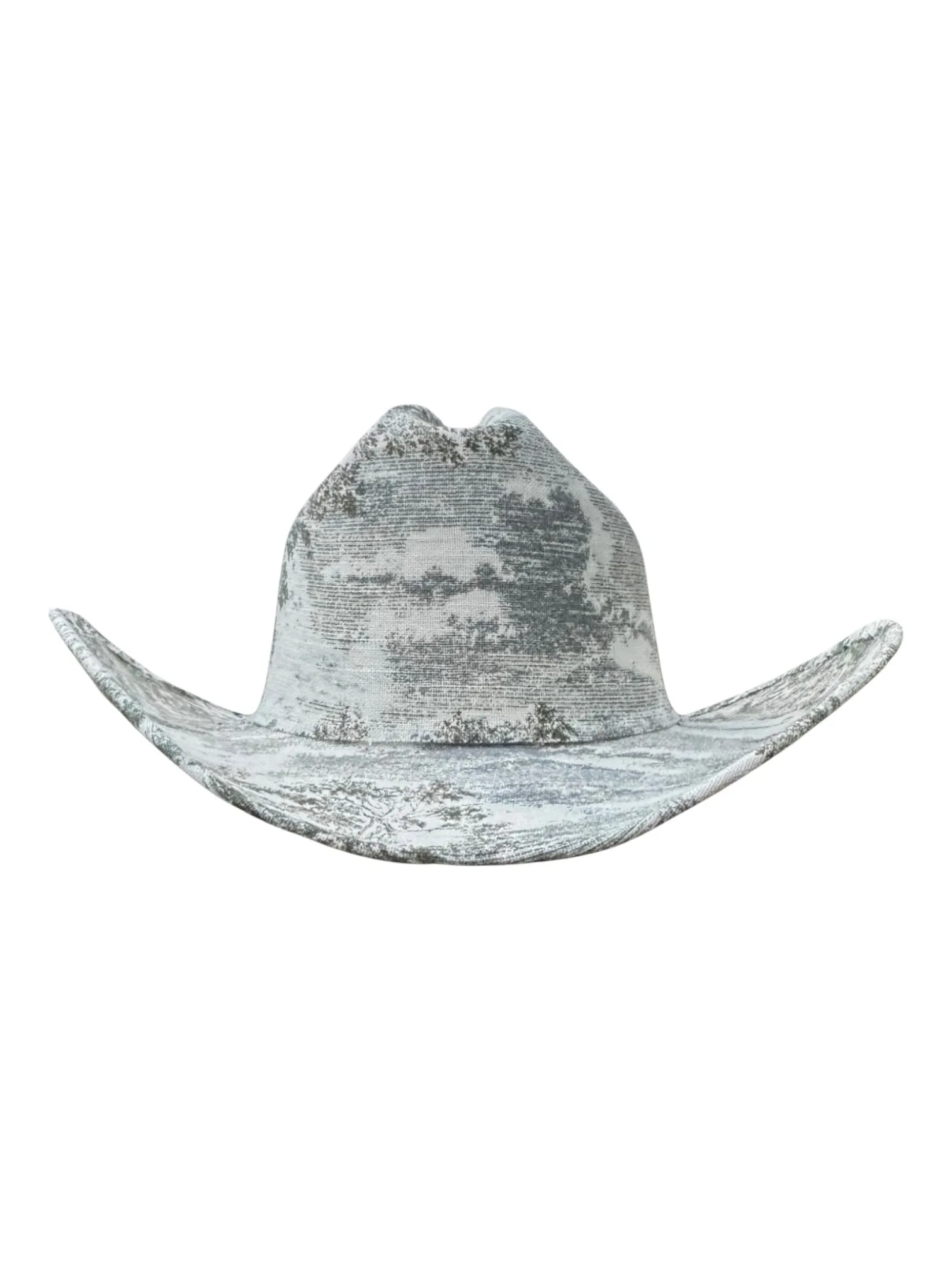 MEADOW TOILE FABRIC COVERED COWBOY HAT sold by Lele Sadoughi