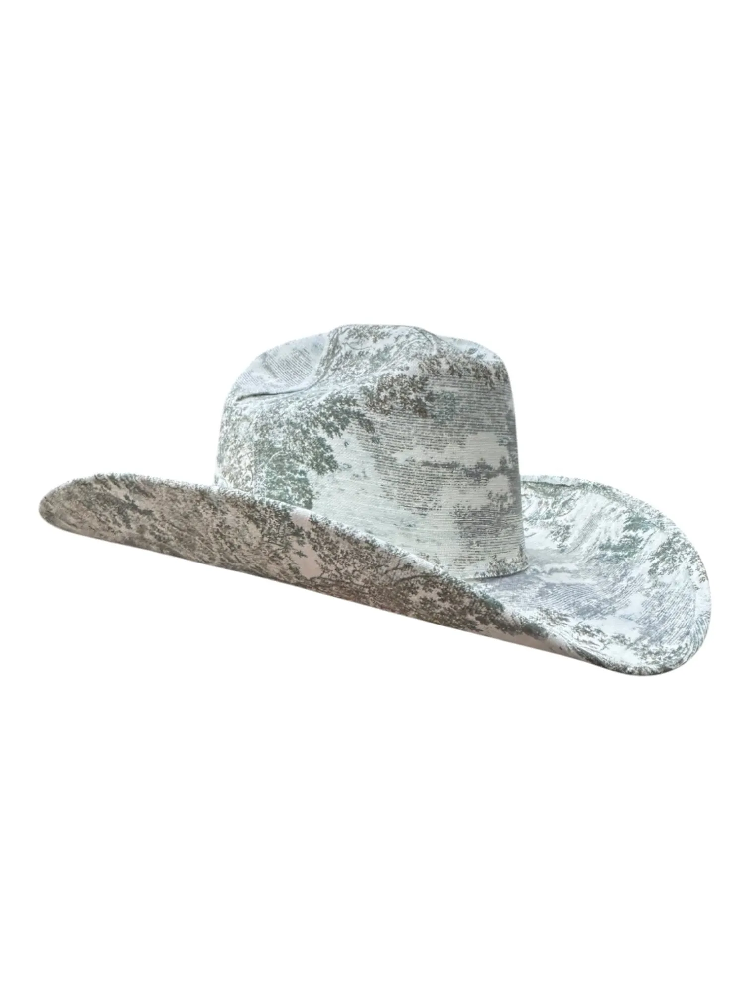 MEADOW TOILE FABRIC COVERED COWBOY HAT sold by Lele Sadoughi product image thumbnail 2