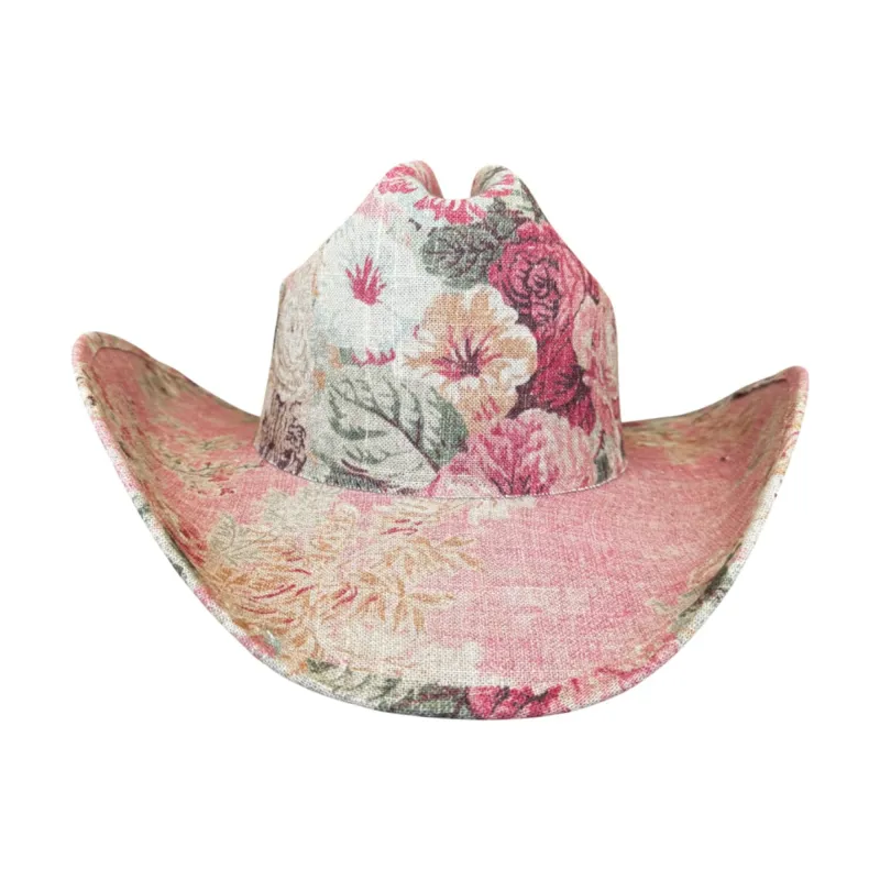 ROSEWATER FABRIC COVERED COWBOY HAT made by Lele Sadoughi