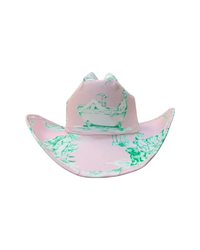 OUI OUI FABRIC COVERED COWBOY HAT made by Lele Sadoughi