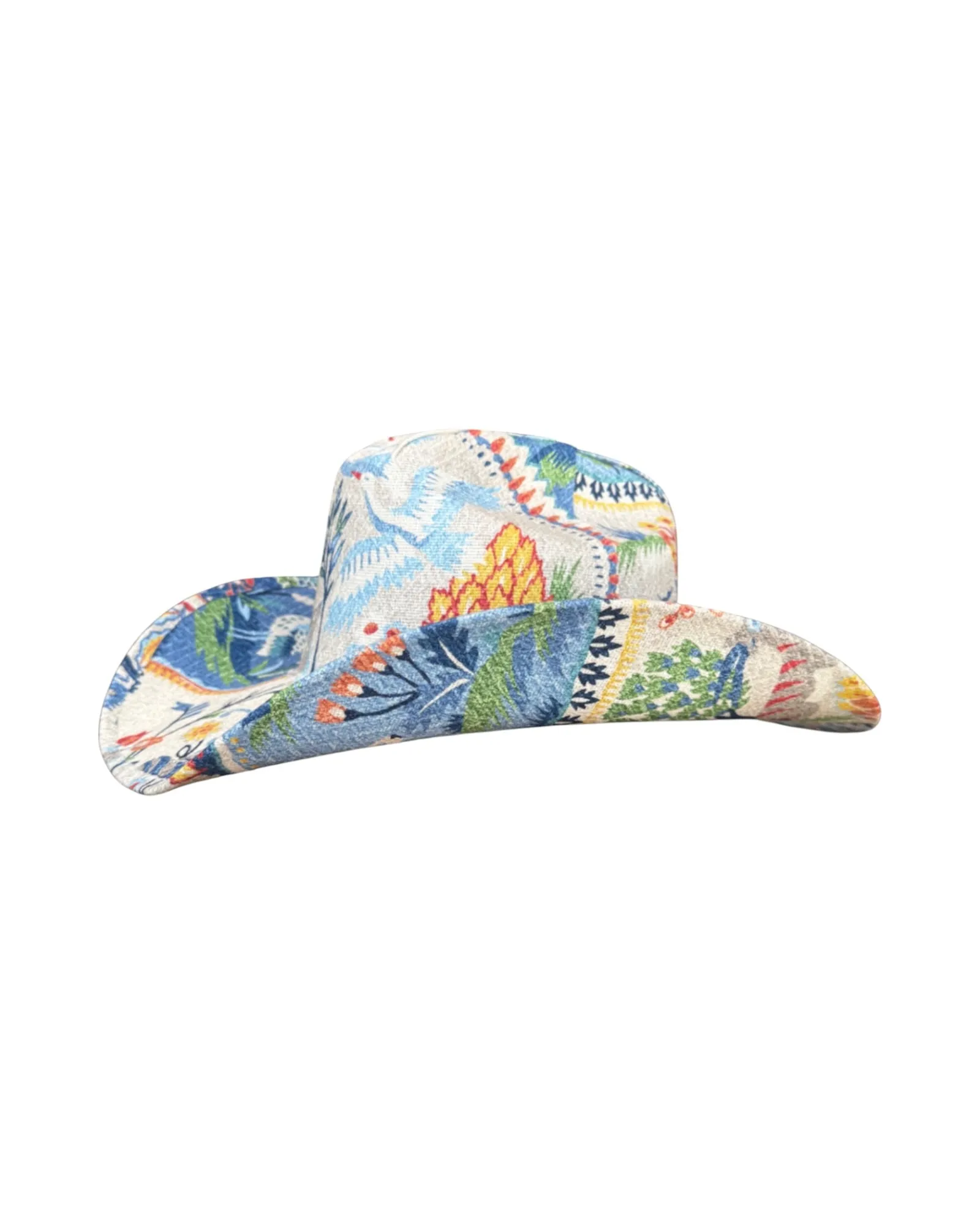 FINICKY BUTTERFLY FABRIC COVERED COWBOY HAT sold by Lele Sadoughi product image thumbnail 3